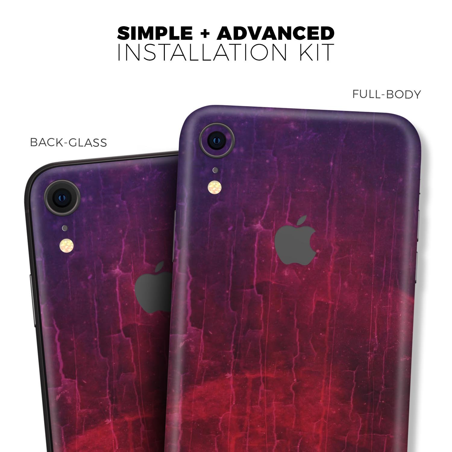 Abstract Fire & Ice V2 skin for Apple iPhone models, showcasing vibrant colors and sleek design.