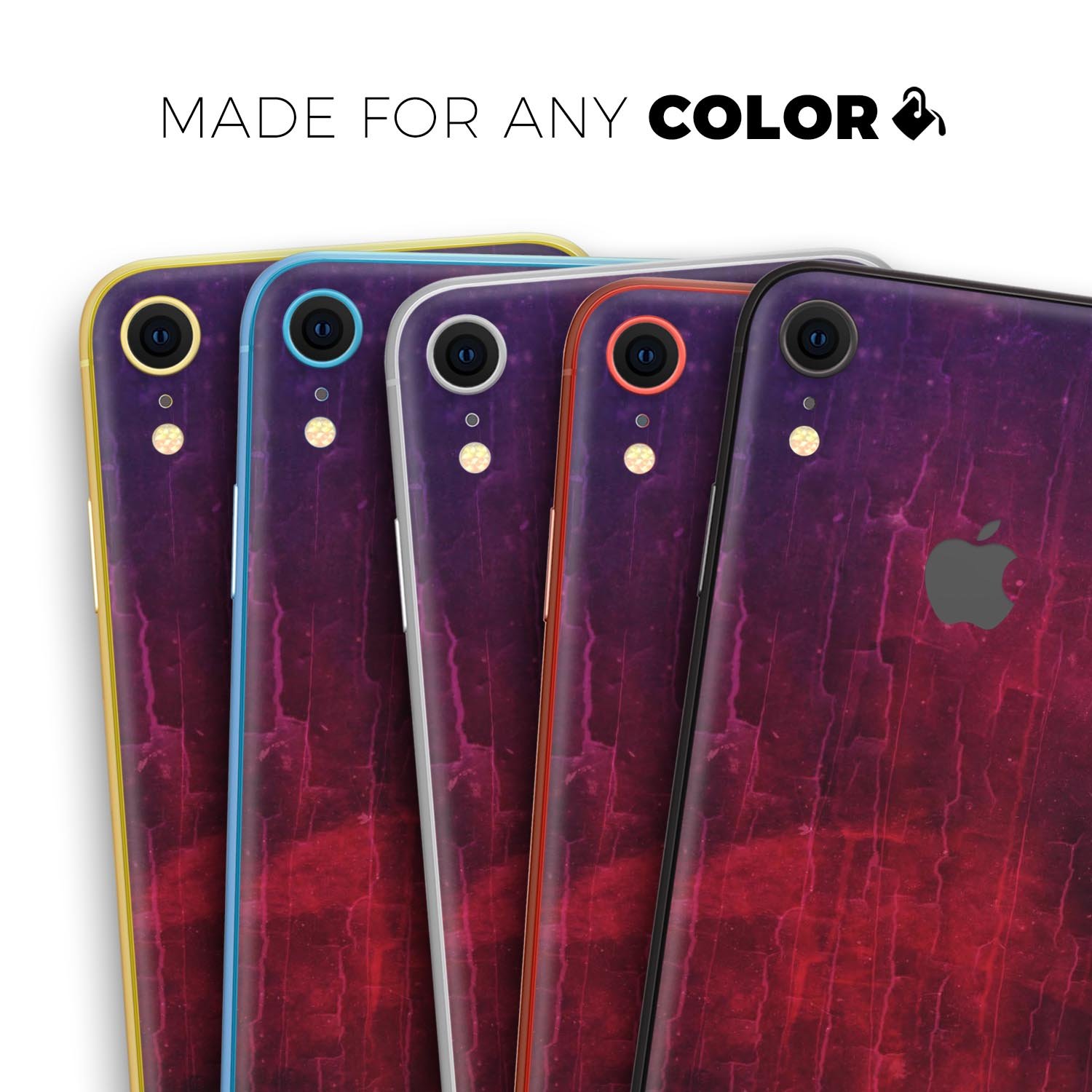 Abstract Fire & Ice V2 skin for Apple iPhone models, showcasing vibrant colors and sleek design.