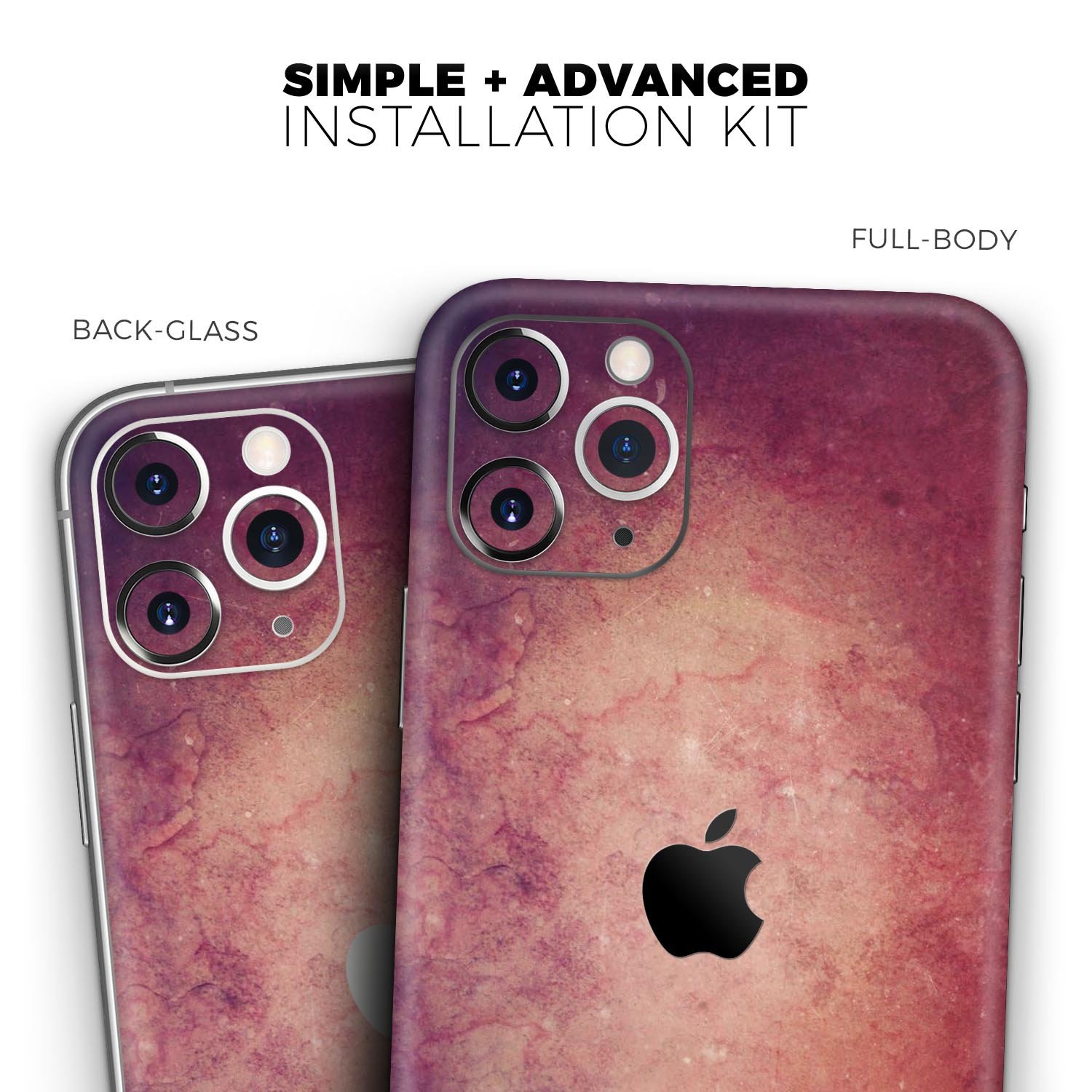 Abstract Fire & Ice V20 Skin-Kit for Apple iPhone, showcasing vibrant colors and a sleek design.