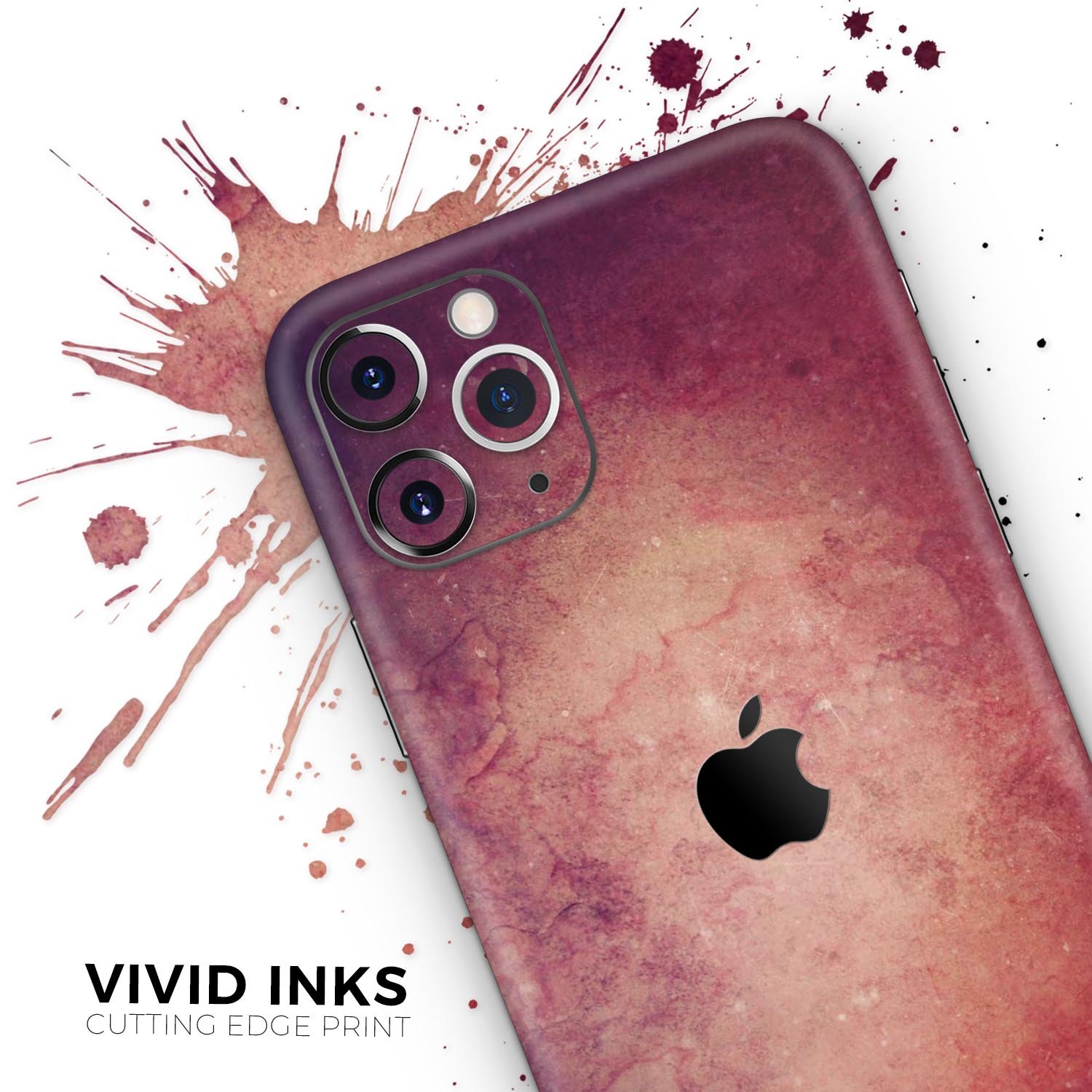 Abstract Fire & Ice V20 Skin-Kit for Apple iPhone, showcasing vibrant colors and a sleek design.