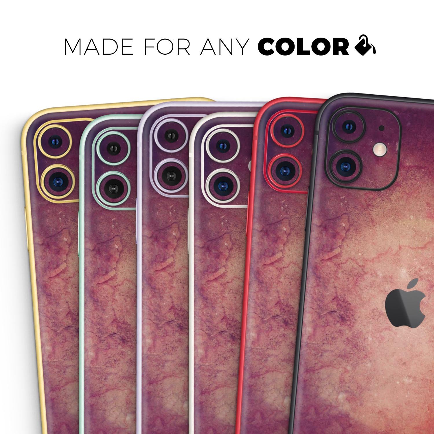 Abstract Fire & Ice V20 Skin-Kit for Apple iPhone, showcasing vibrant colors and a sleek design.