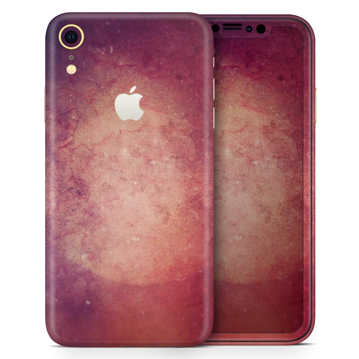 Abstract Fire & Ice V20 Skin-Kit for Apple iPhone models, showcasing vibrant design and premium vinyl material.