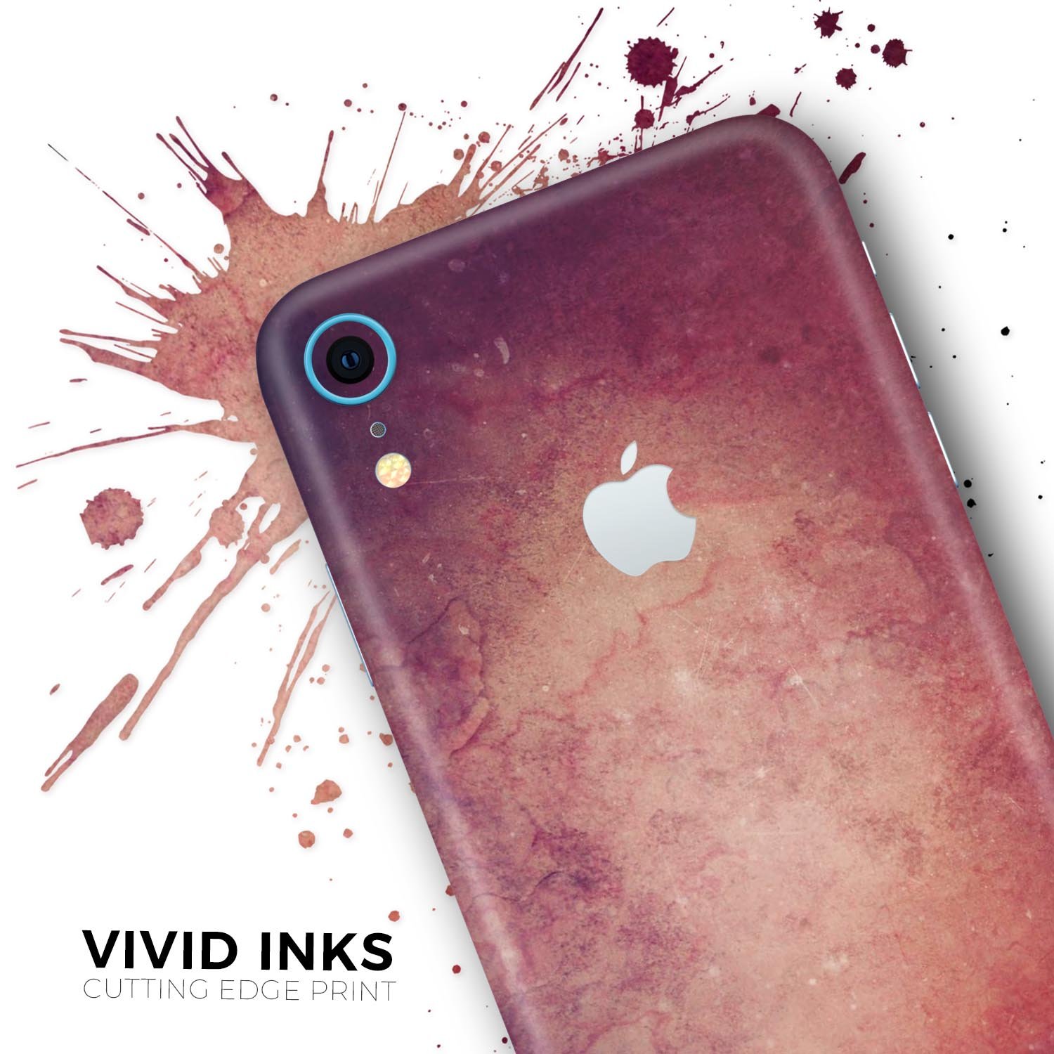 Abstract Fire & Ice V20 Skin-Kit for Apple iPhone models, showcasing vibrant design and premium vinyl material.