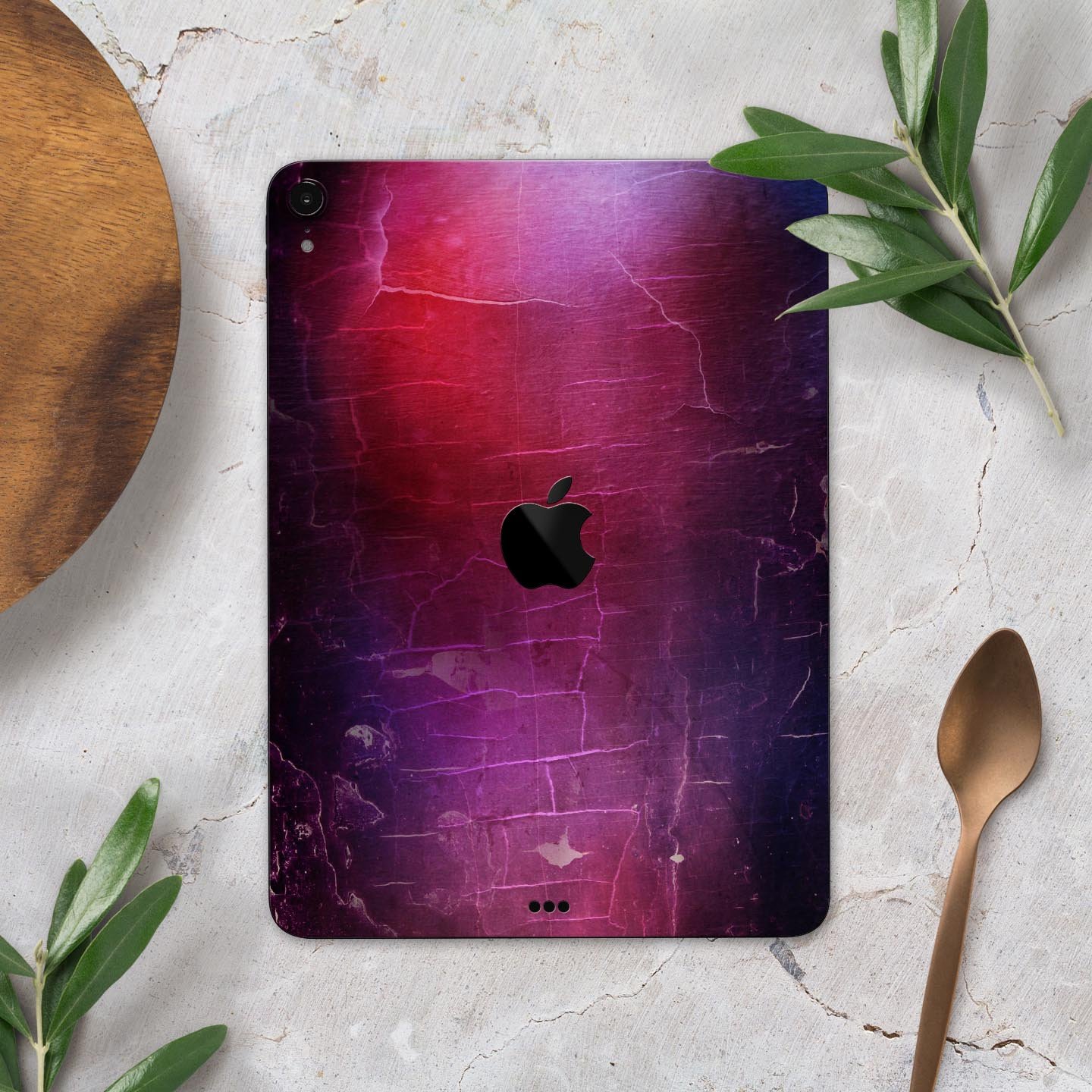 Abstract Fire & Ice V3 skin decal for Apple iPad Pro, showcasing vibrant colors and sleek design.