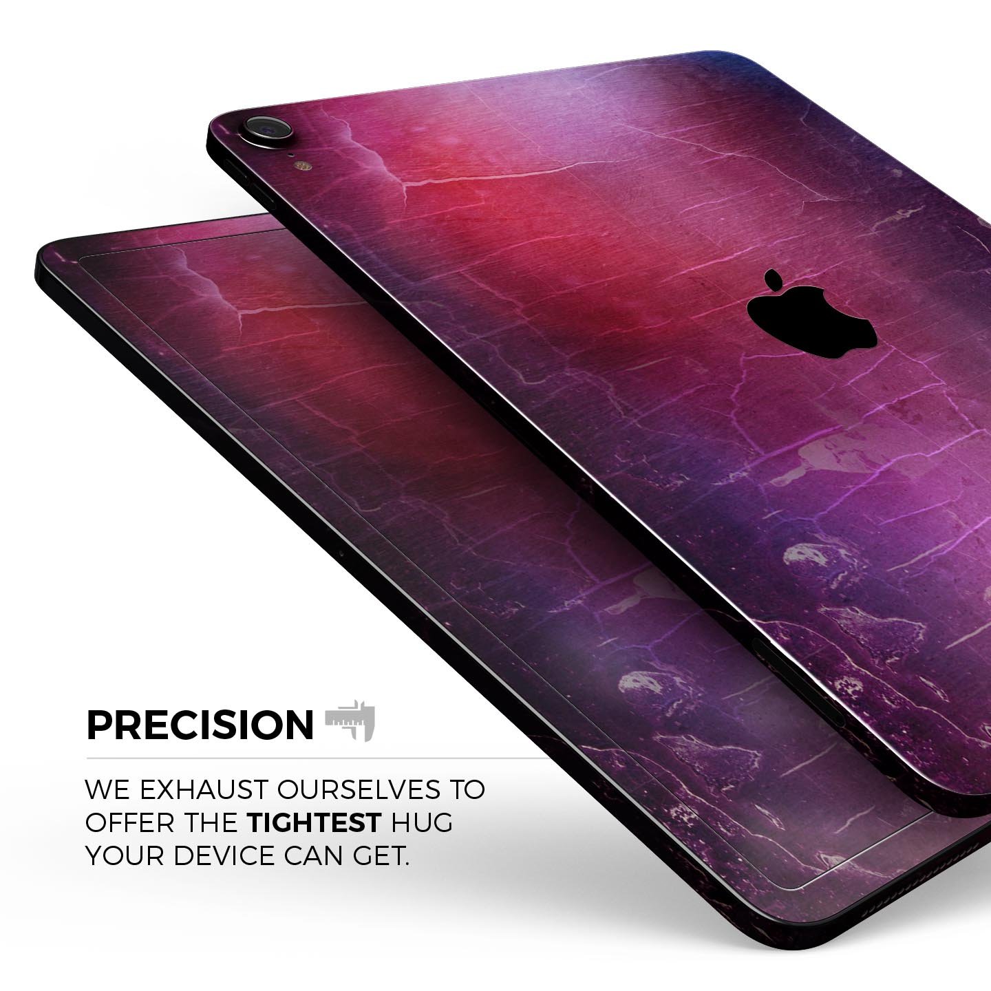 Abstract Fire & Ice V3 skin decal for Apple iPad Pro, showcasing vibrant colors and sleek design.