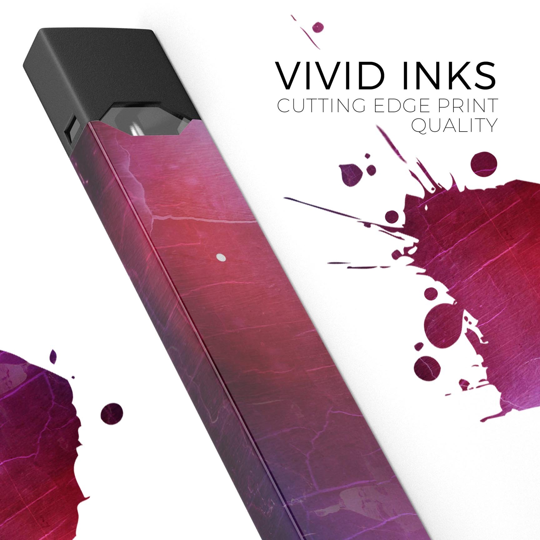 Abstract Fire & Ice V3 skin-wrap sticker designed for JUUL vaping device, showcasing vibrant colors and a sleek finish.