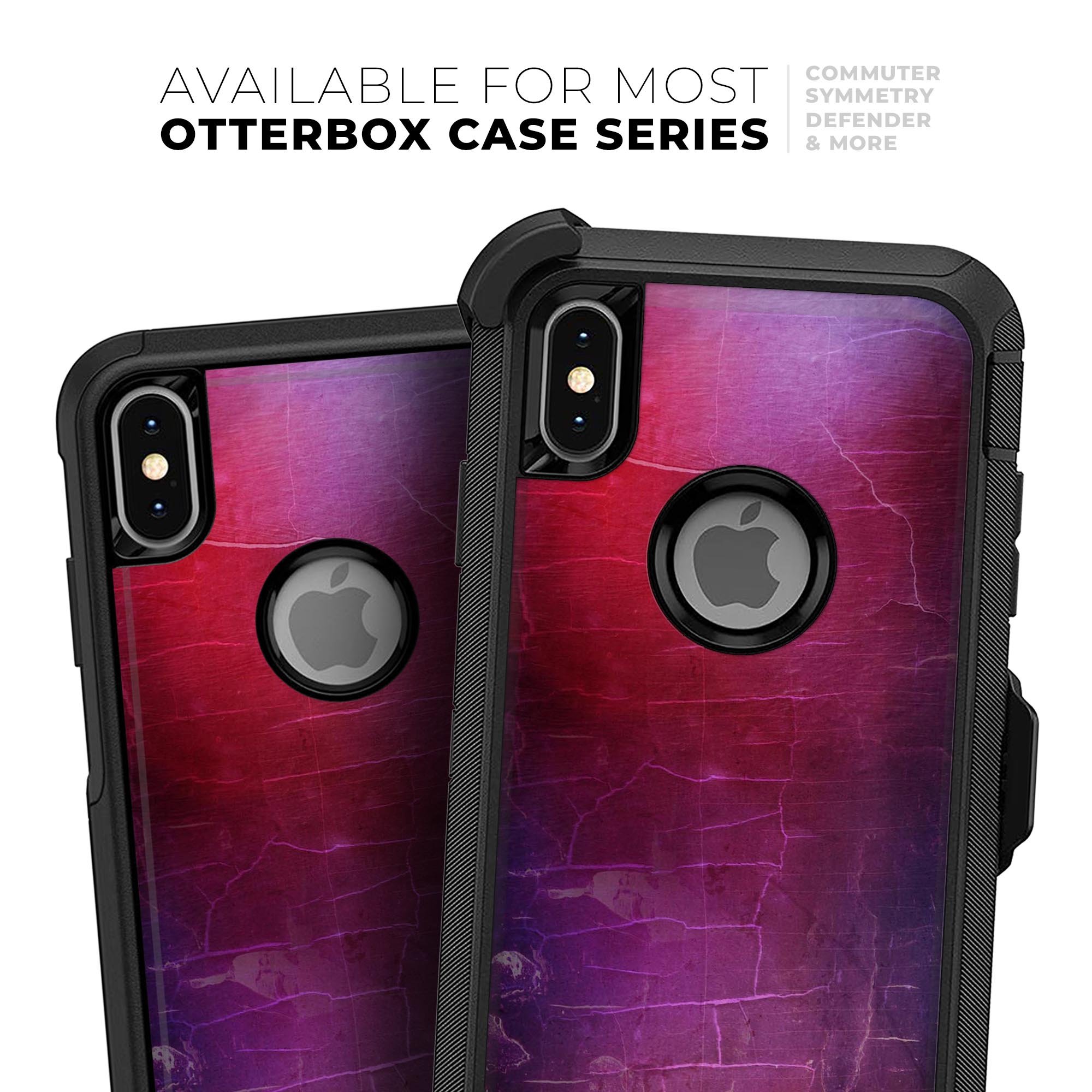 Abstract Fire & Ice V3 Skin Kit for iPhone OtterBox Cases featuring vibrant colors and unique design.