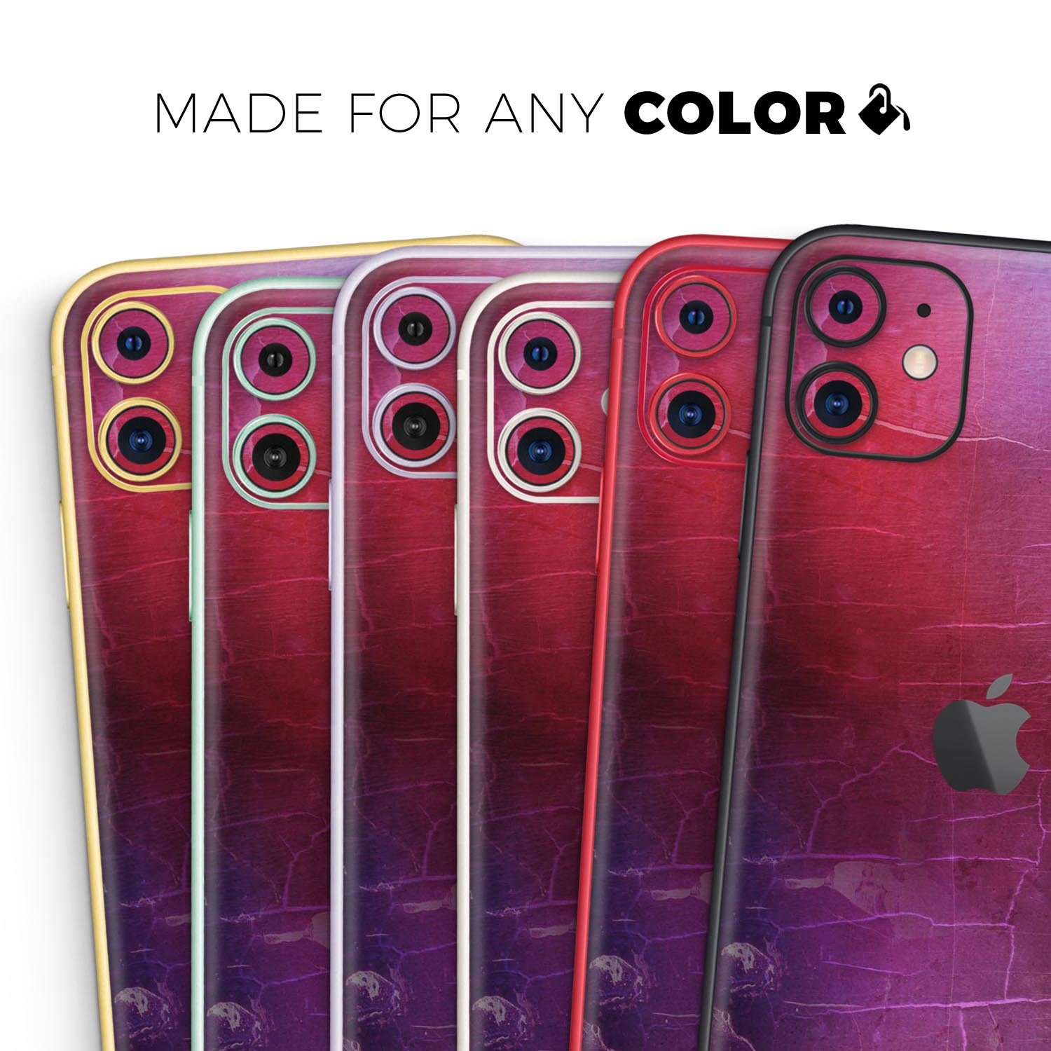 Abstract Fire & Ice V3 skin for Apple iPhone 13, showcasing vibrant colors and sleek design.