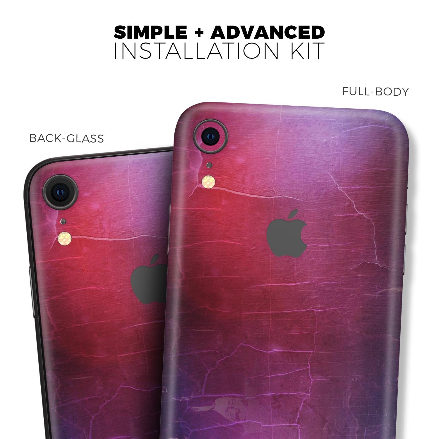 Abstract Fire & Ice V3 skin for Apple iPhone, showcasing vibrant design and premium vinyl material.