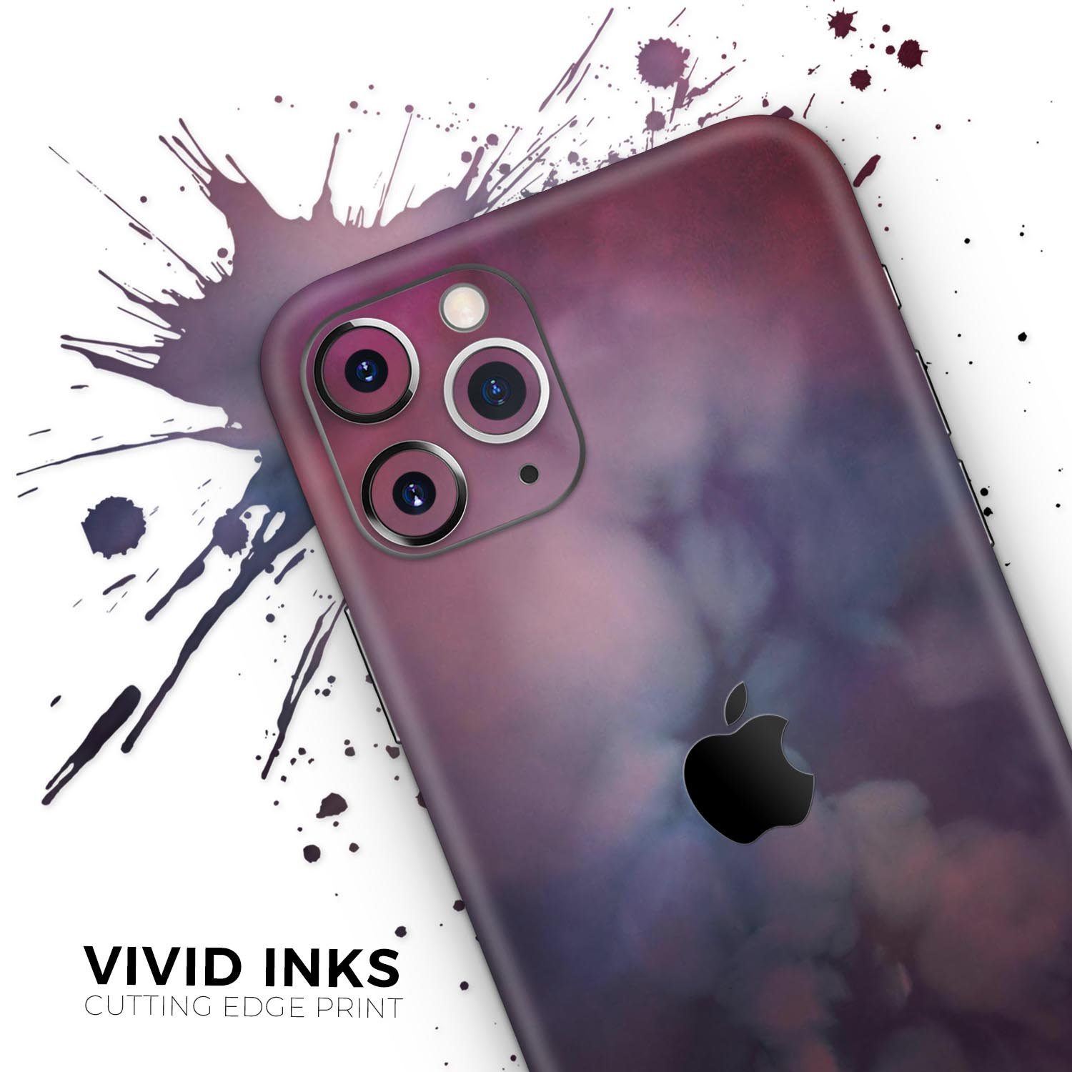 Abstract Fire & Ice V4 Skin-Kit for Apple iPhone 13, showcasing vibrant design and premium vinyl material.