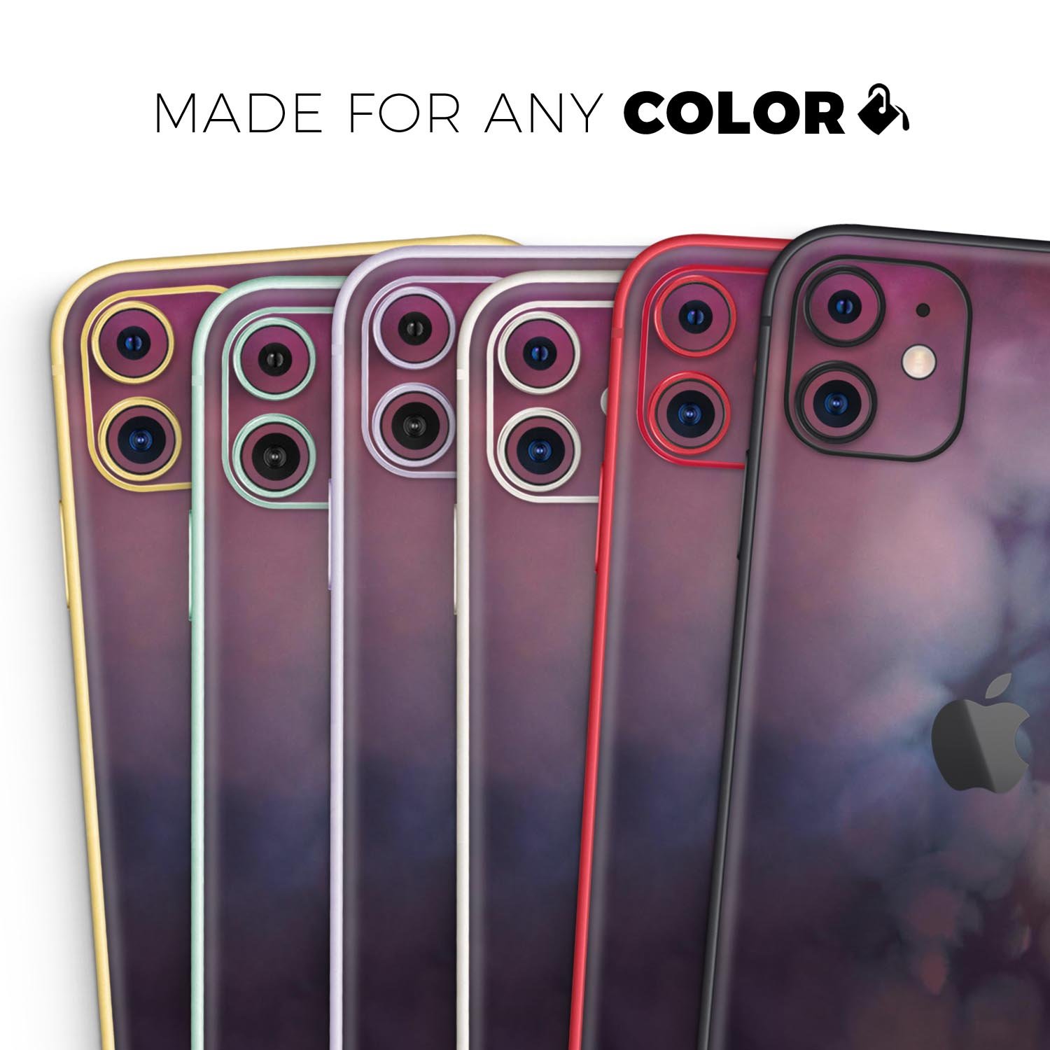 Abstract Fire & Ice V4 Skin-Kit for Apple iPhone 13, showcasing vibrant design and premium vinyl material.