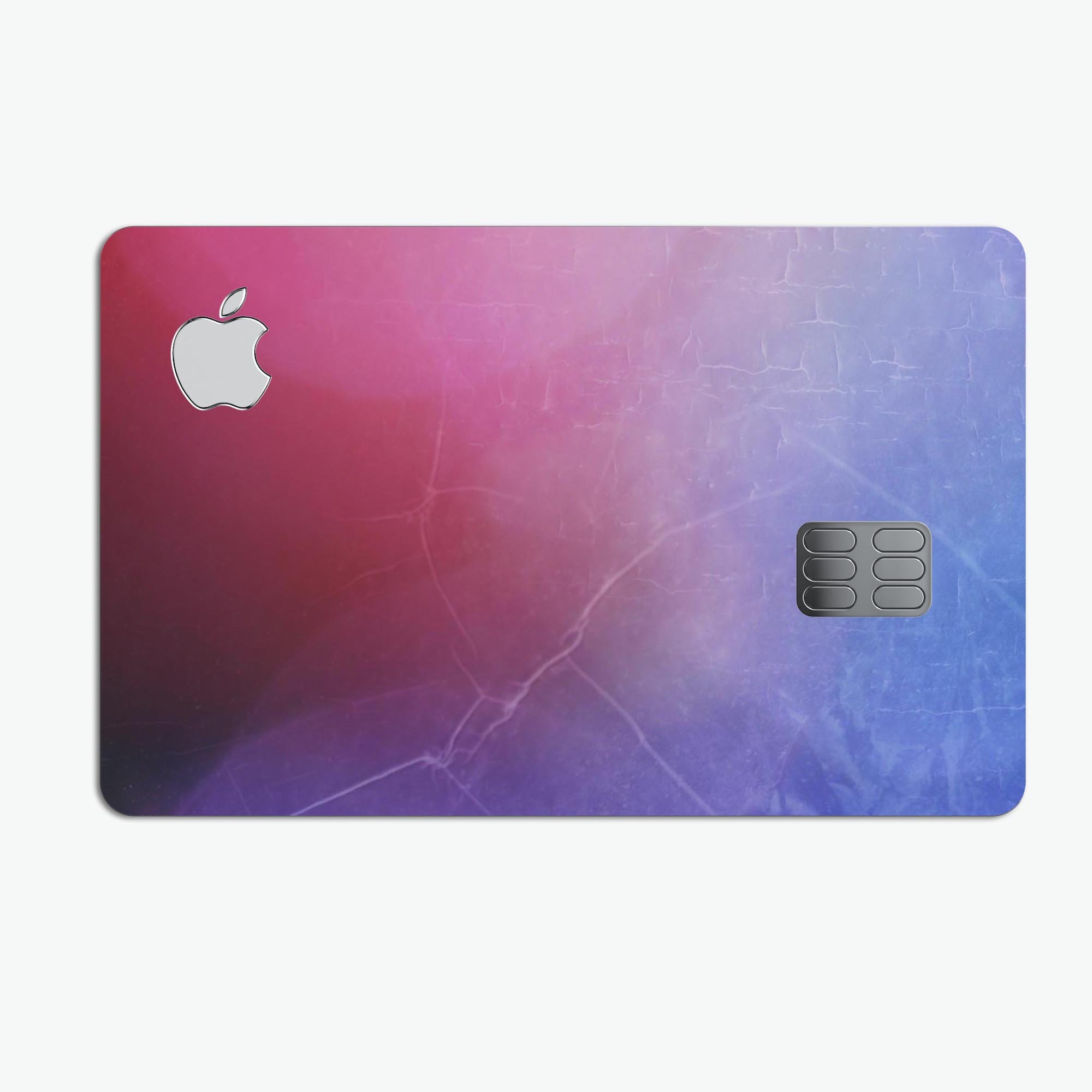 Abstract Fire & Ice V5 decal skin for Apple Card, showcasing vibrant colors and premium vinyl material.