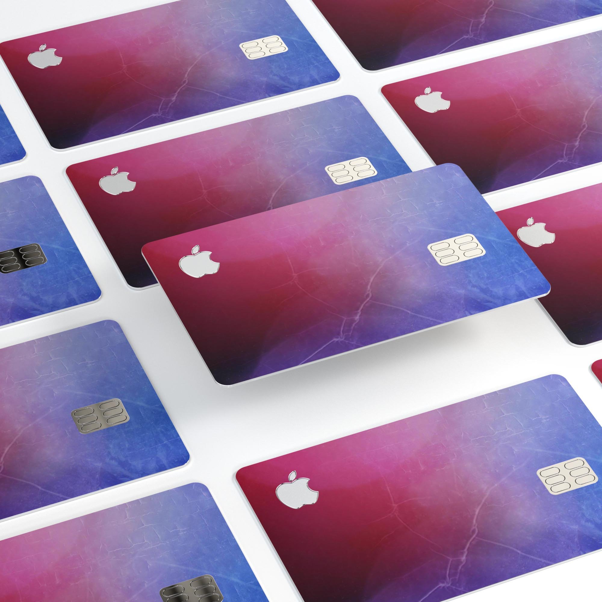 Abstract Fire & Ice V5 decal skin for Apple Card, showcasing vibrant colors and premium vinyl material.