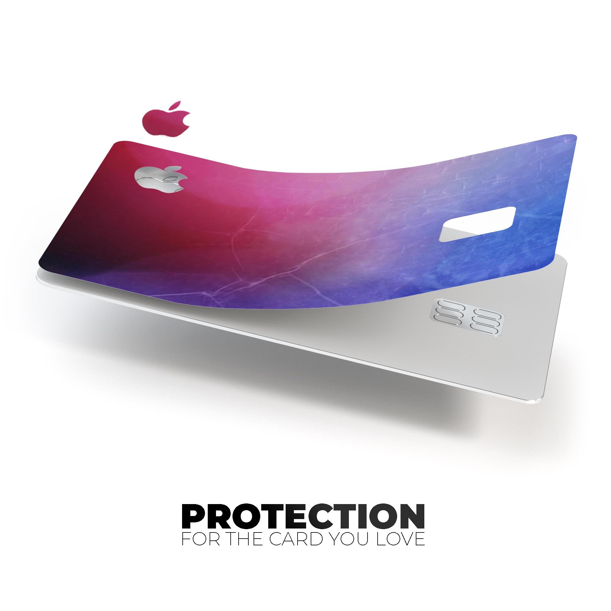 Abstract Fire & Ice V5 decal skin for Apple Card, showcasing vibrant colors and premium vinyl material.