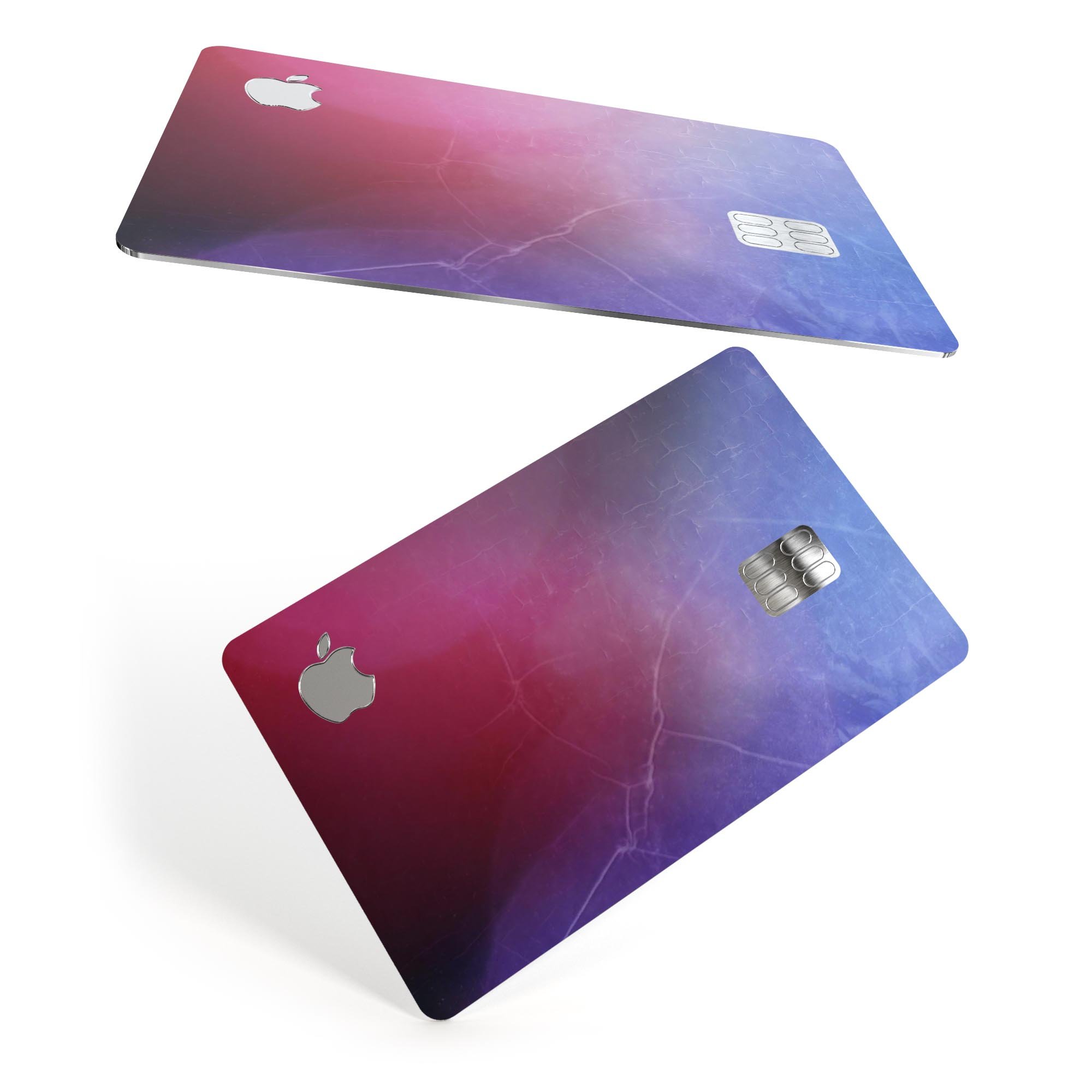 Abstract Fire & Ice V5 decal skin for Apple Card, showcasing vibrant colors and premium vinyl material.