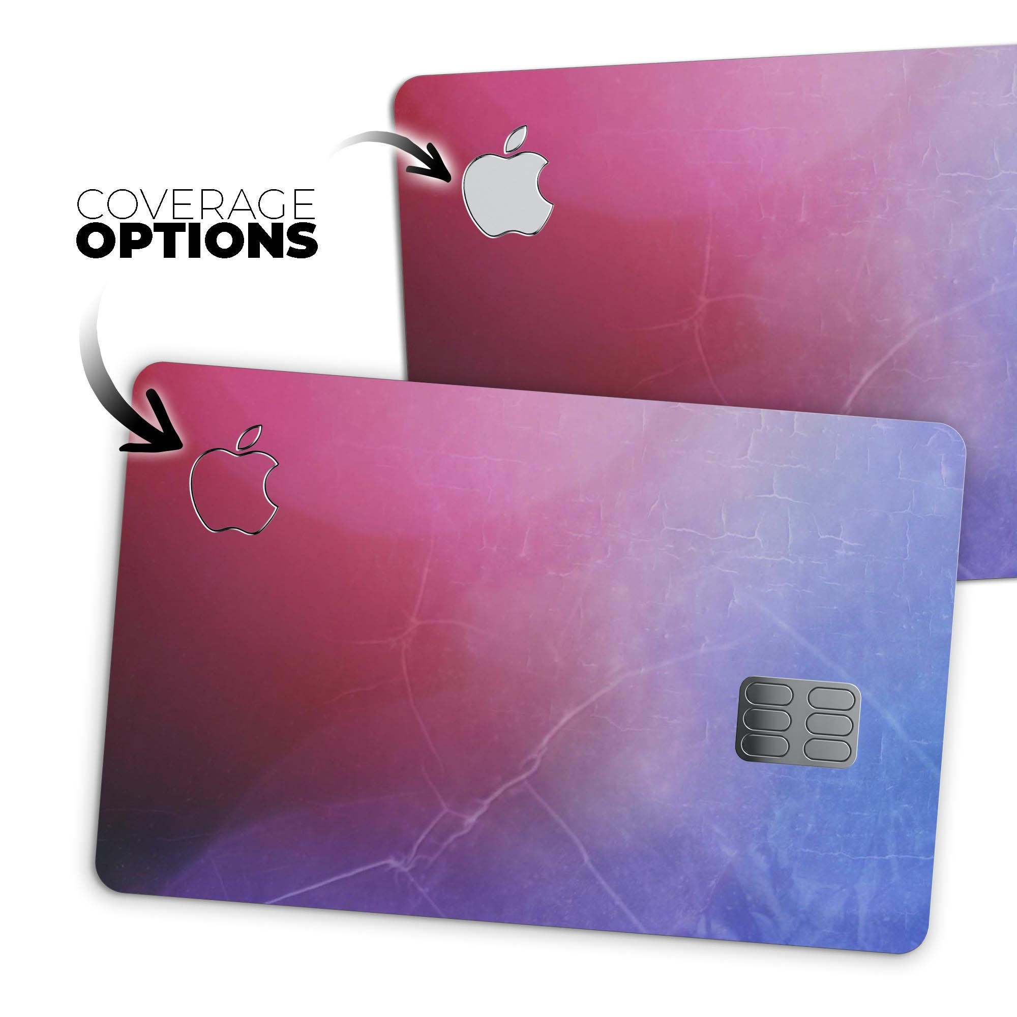 Abstract Fire & Ice V5 decal skin for Apple Card, showcasing vibrant colors and premium vinyl material.