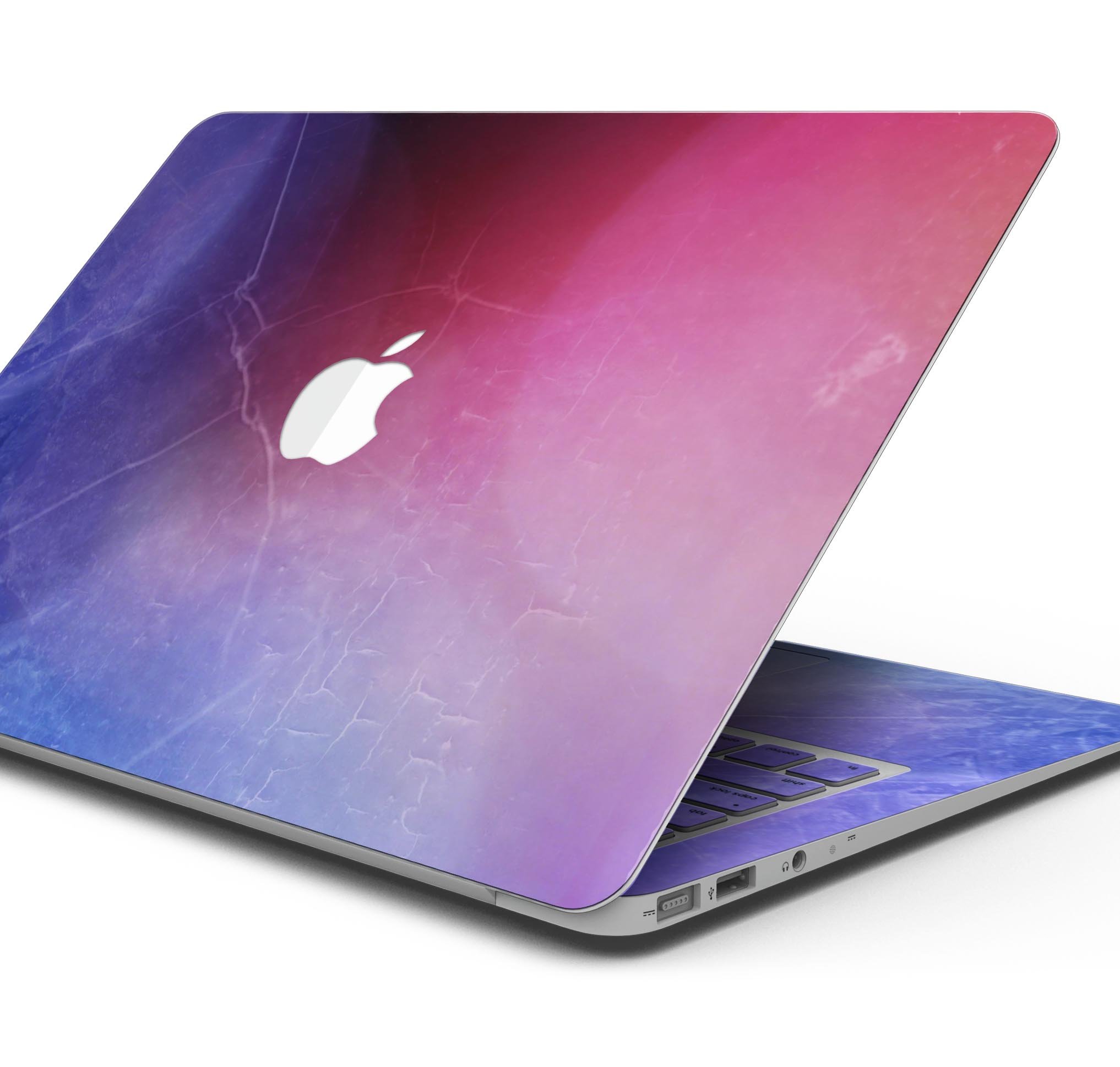 Abstract Fire & Ice V5 skin decal wrap kit for Apple MacBook, showcasing vibrant design and premium vinyl material.