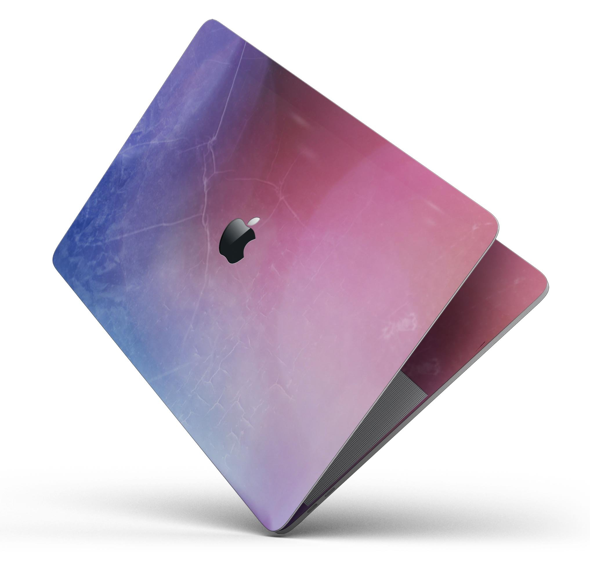 Abstract Fire & Ice V5 skin decal wrap kit for Apple MacBook, showcasing vibrant design and premium vinyl material.