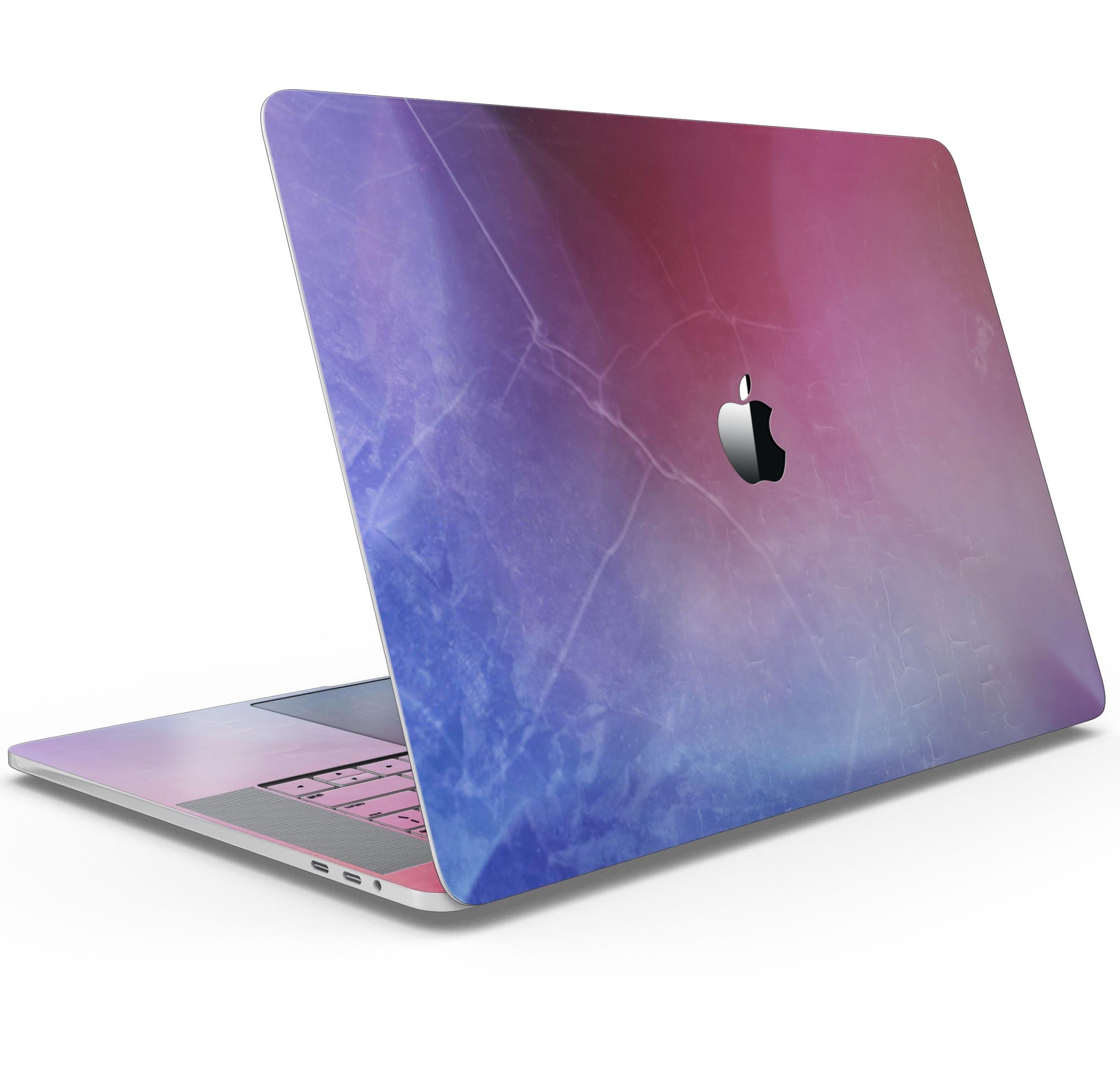 Abstract Fire & Ice V5 skin decal wrap kit for Apple MacBook, showcasing vibrant design and premium vinyl material.