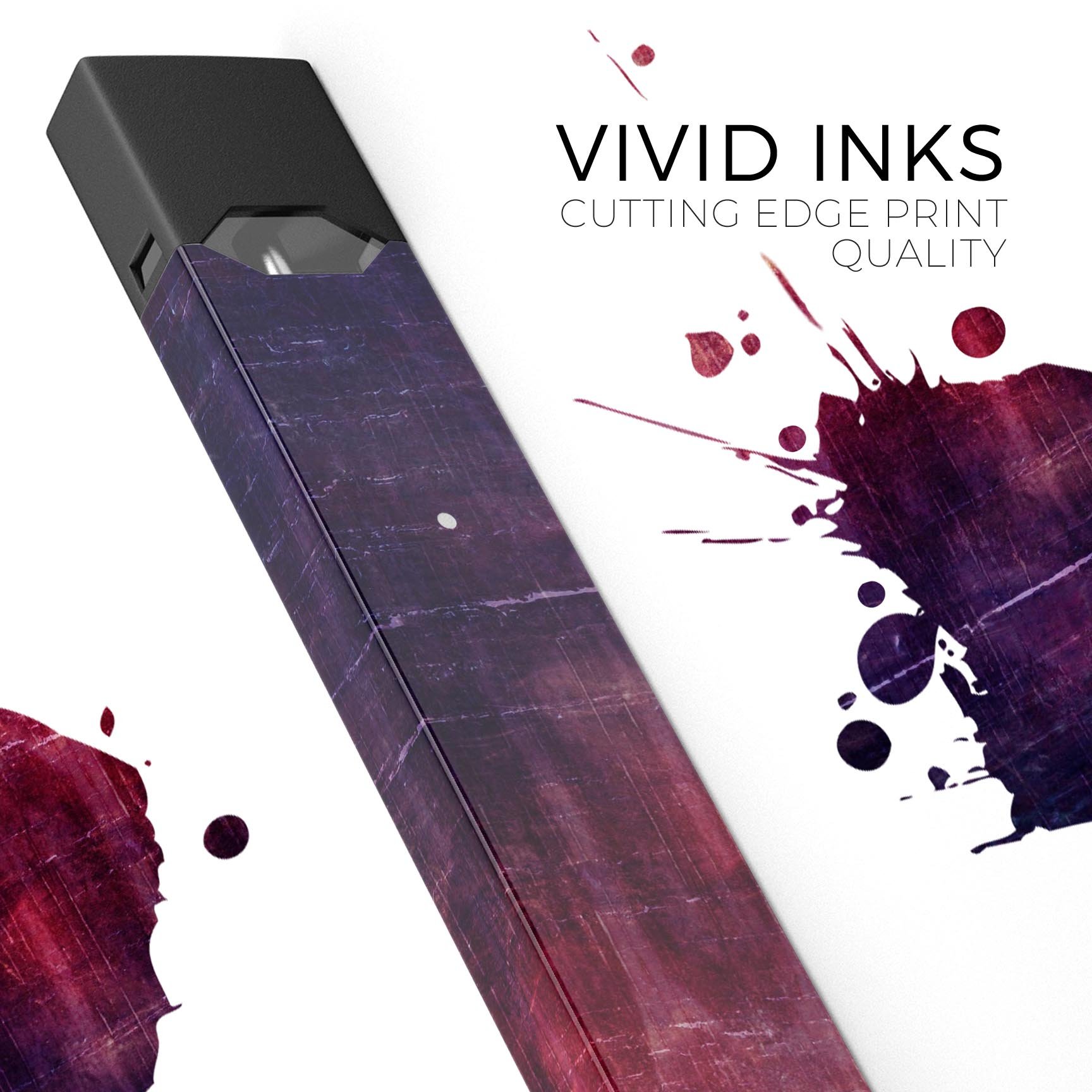 Abstract Fire & Ice V6 skin-wrap sticker for JUUL device, showcasing vibrant colors and premium design.