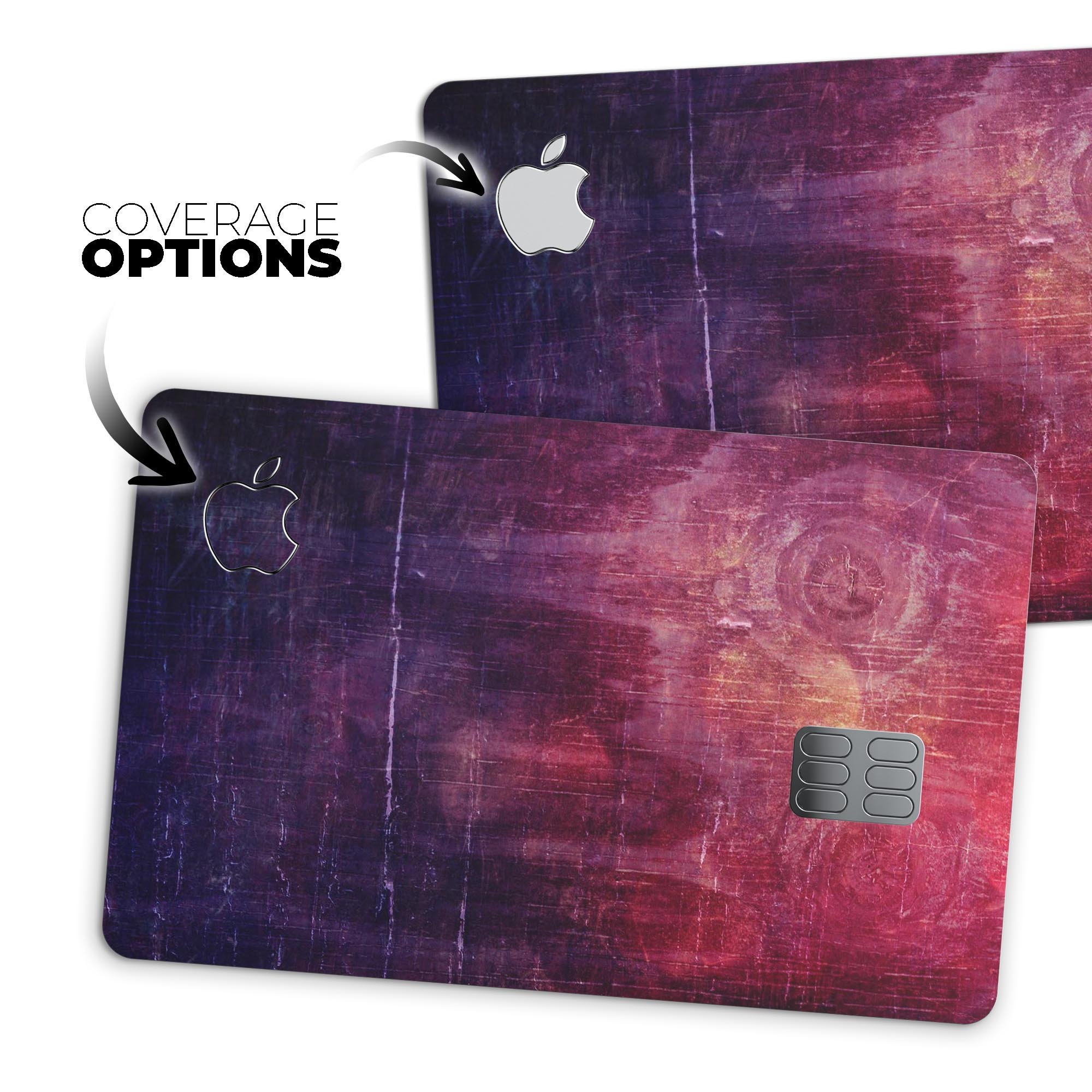 Abstract Fire & Ice V6 decal skin-kit for Apple Card, showcasing premium vinyl design and finishes.