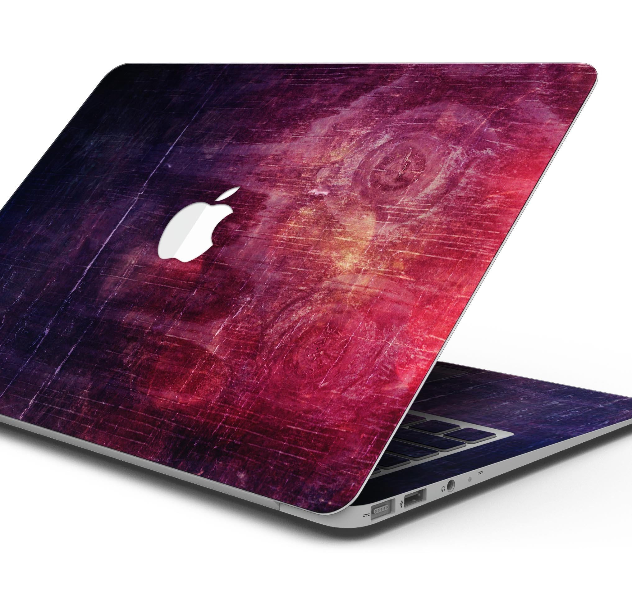 Abstract Fire & Ice V6 Skin Decal Wrap Kit for Apple MacBook, showcasing vibrant colors and sleek design.