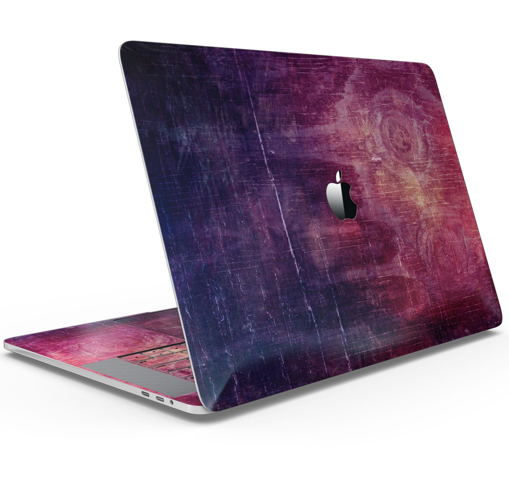 Abstract Fire & Ice V6 Skin Decal Wrap Kit for Apple MacBook, showcasing vibrant colors and sleek design.