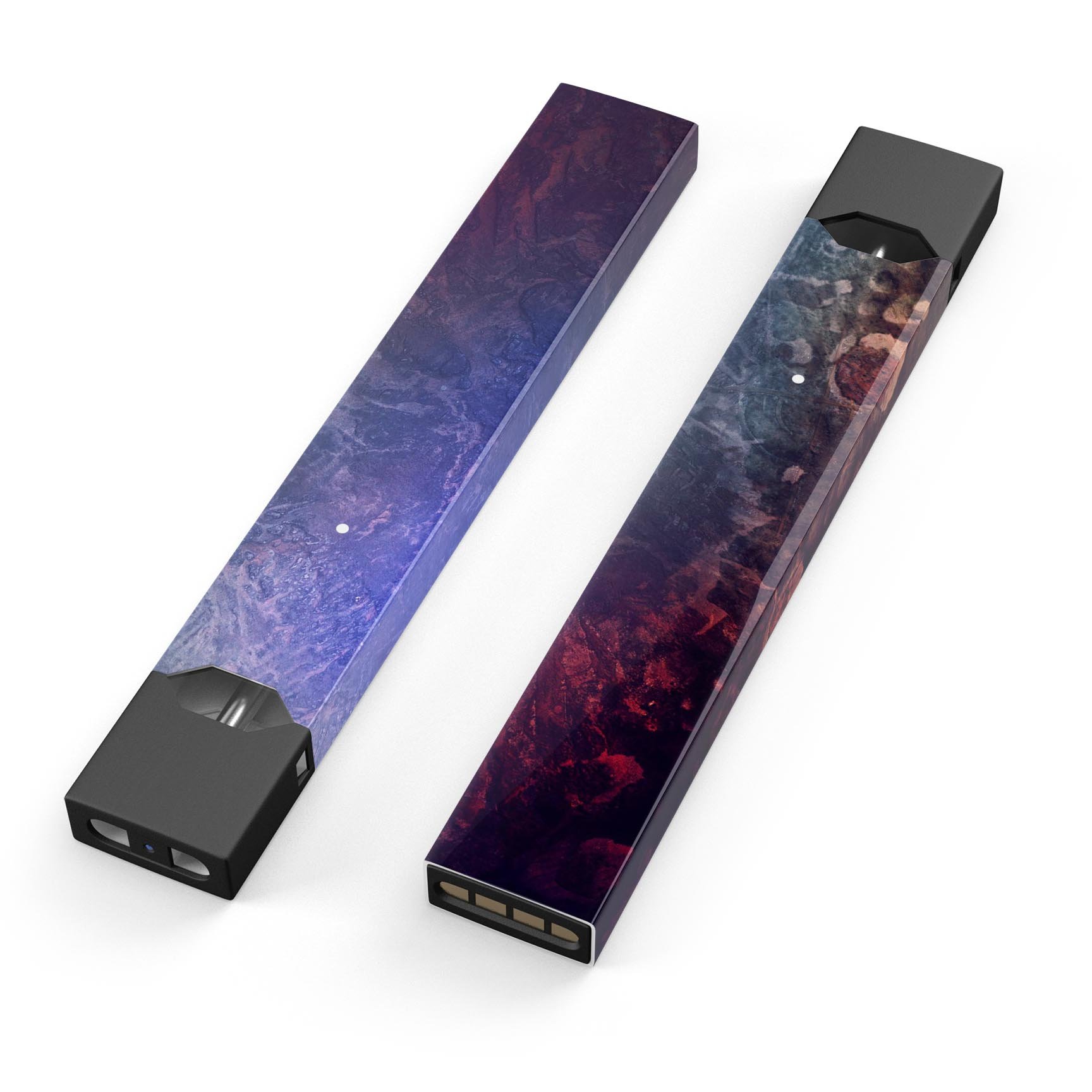 Abstract Fire & Ice V8 skin-wrap sticker for JUUL device, showcasing vibrant colors and premium design.