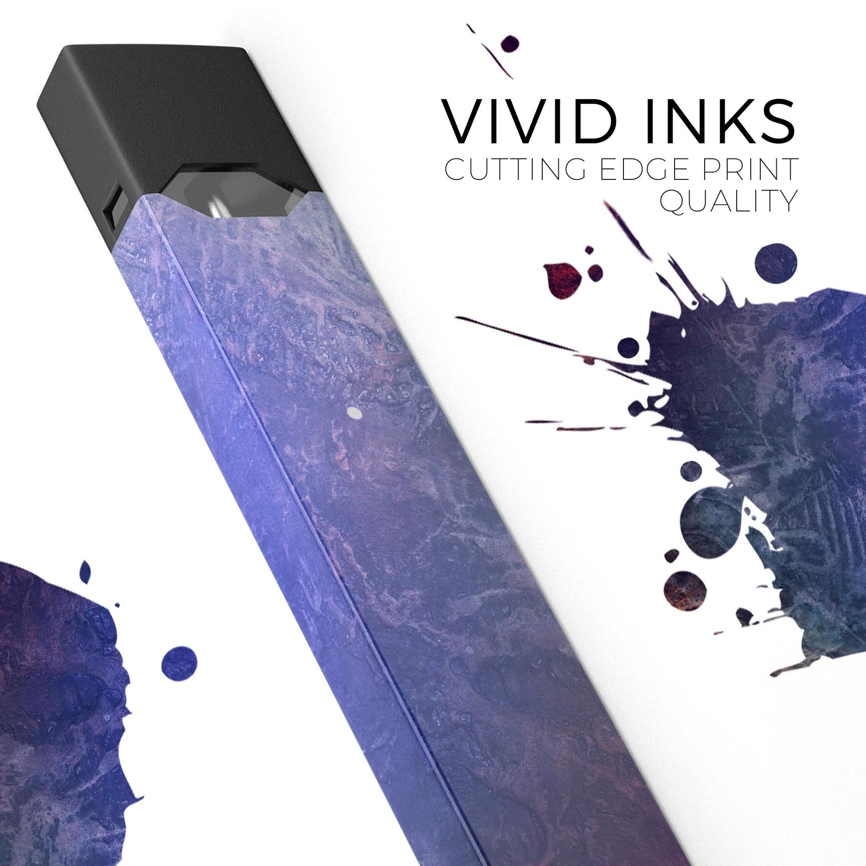 Abstract Fire & Ice V8 skin-wrap sticker for JUUL device, showcasing vibrant colors and premium design.