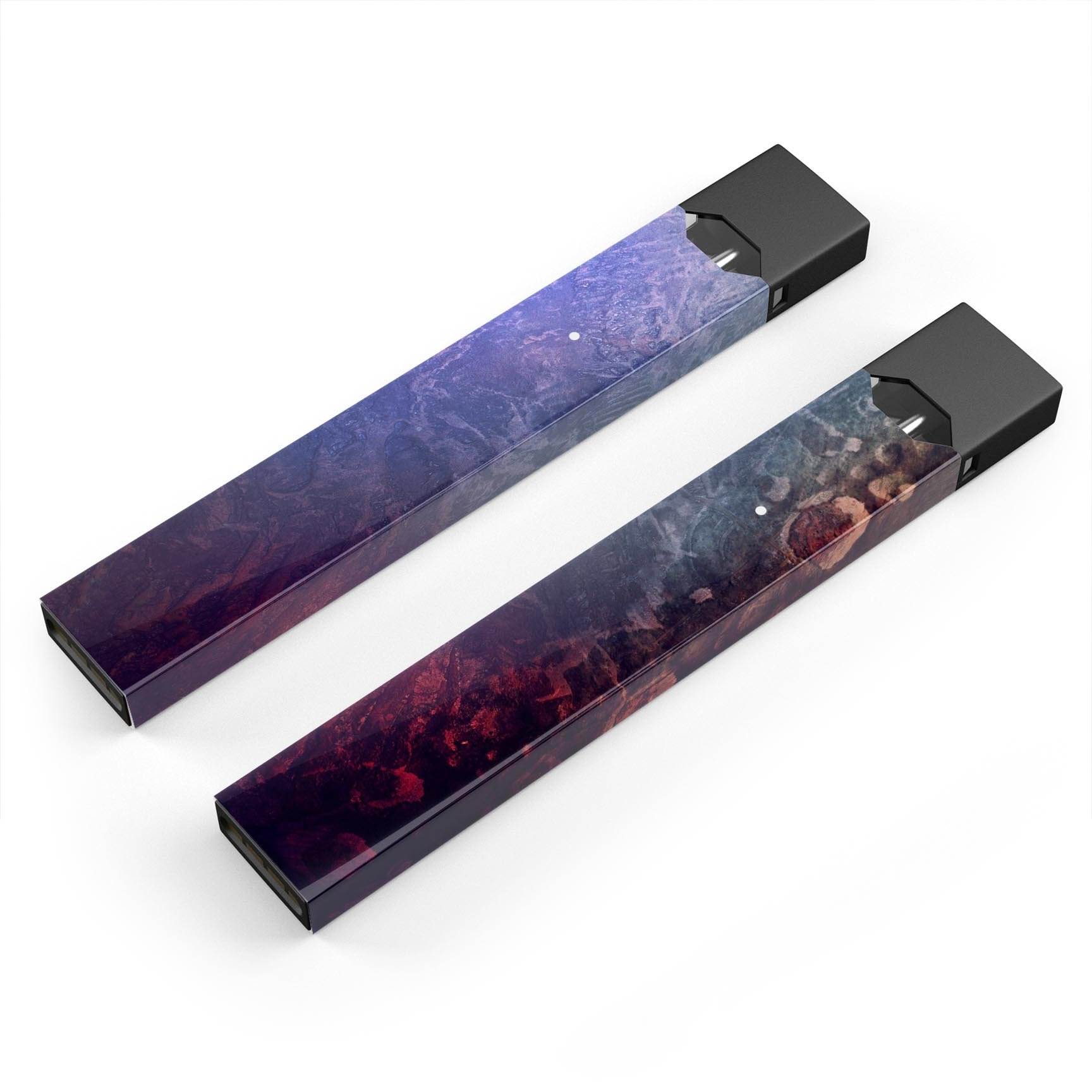 Abstract Fire & Ice V8 skin-wrap sticker for JUUL device, showcasing vibrant colors and premium design.