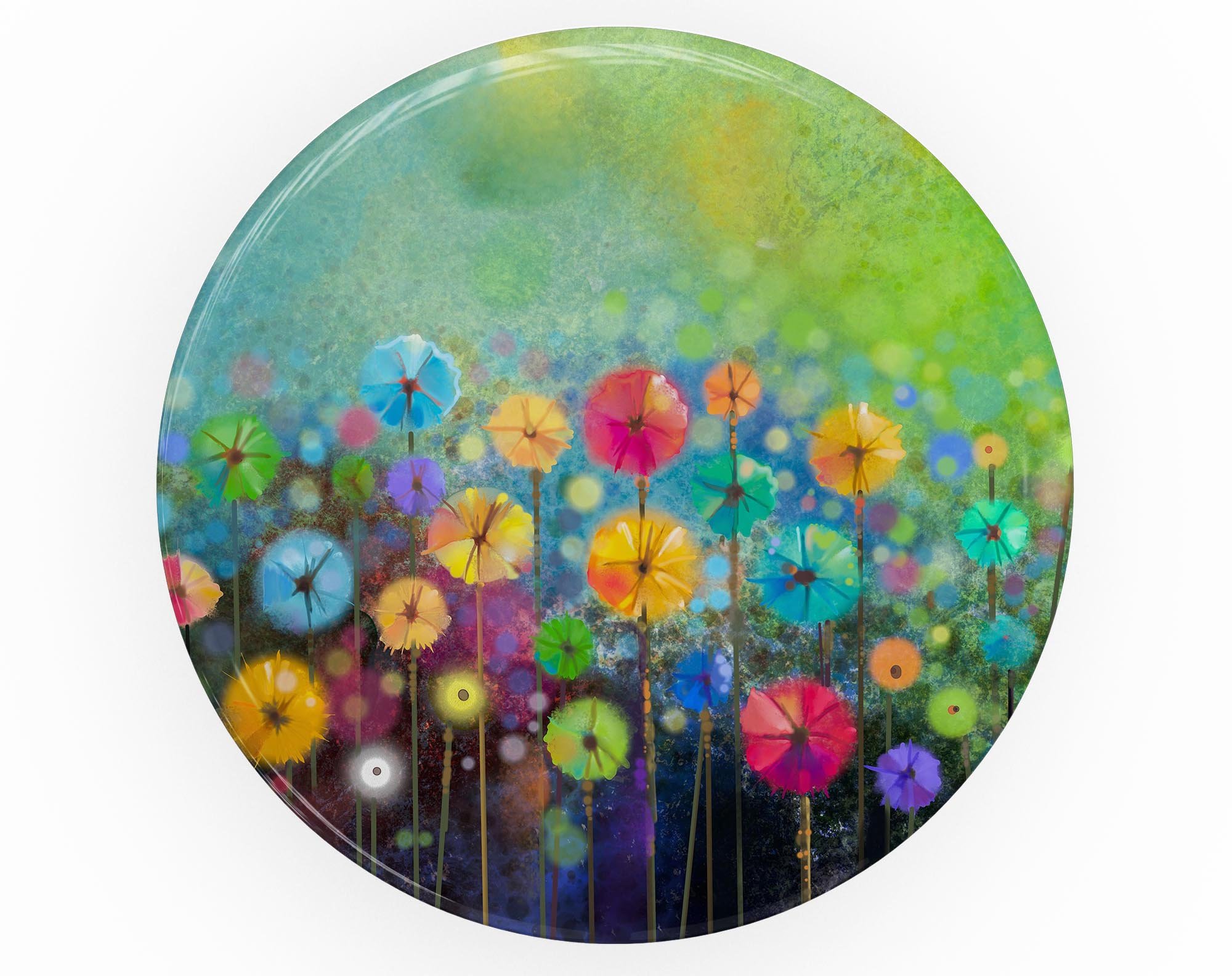 Abstract Flower Meadow Skin Kit for PopSockets, featuring a vibrant floral design on premium vinyl.