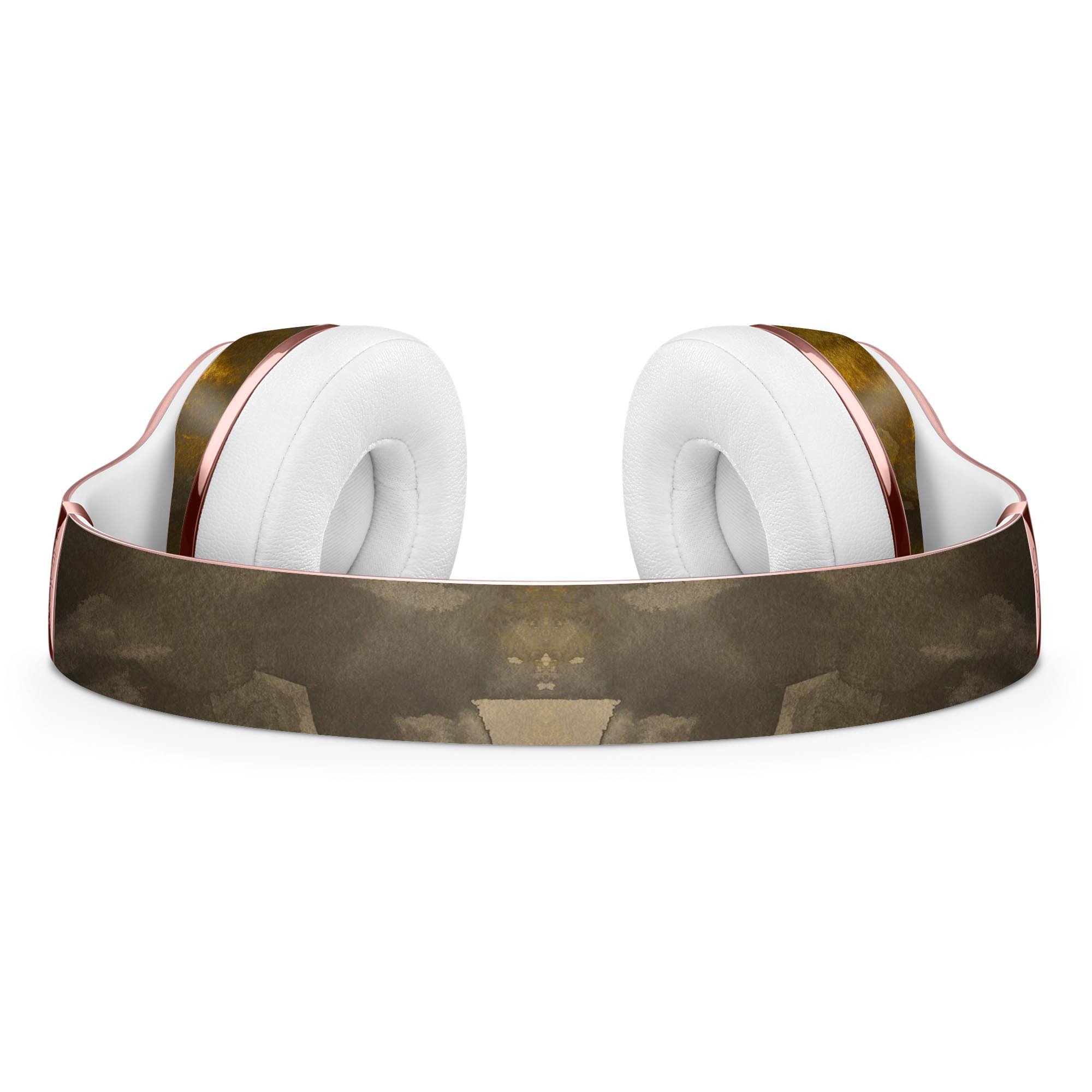 Abstract Golden Fire Skin Kit for Beats by Dre Solo 3 Wireless Headphones, showcasing vibrant golden and smoky design.