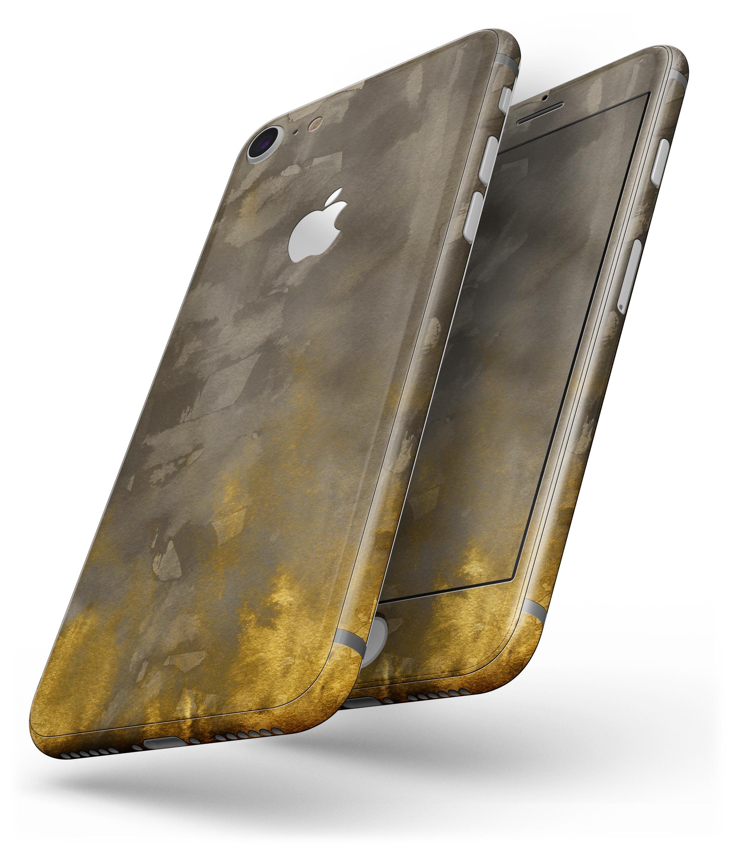 Abstract Golden Fire skin for iPhone 8 or 8 Plus, showcasing vibrant colors and a sleek design.