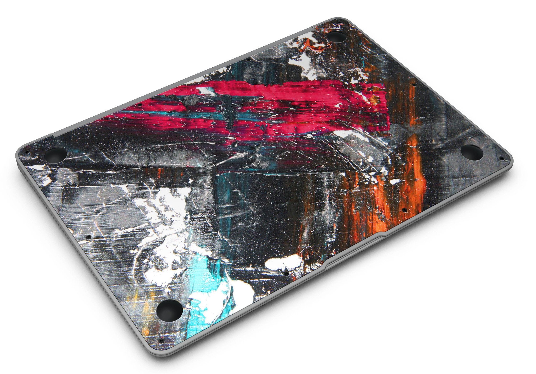 Abstract Grungy Oil Mess skin kit for MacBook Air, showcasing a unique design that adds style and protection.