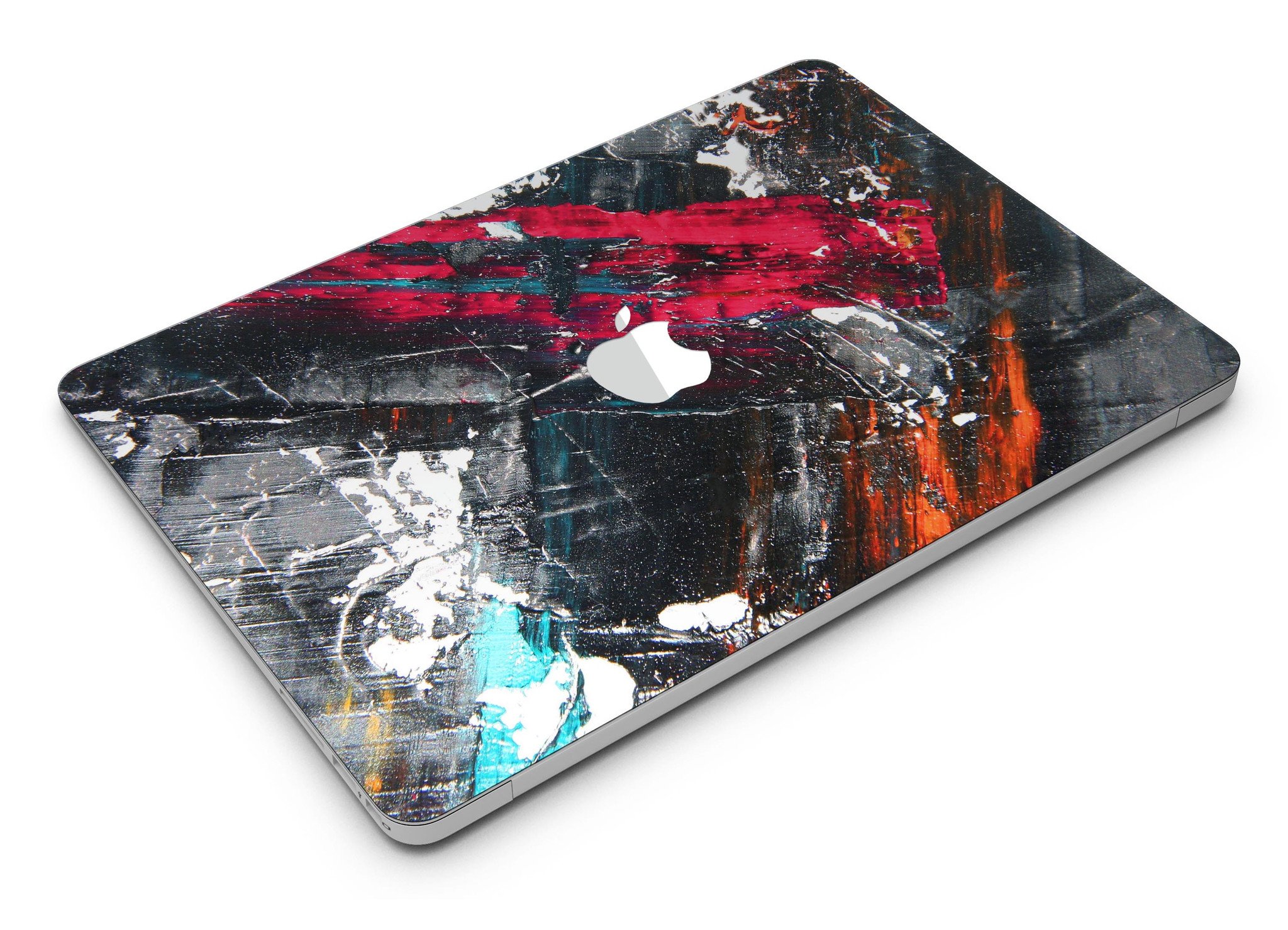 Abstract Grungy Oil Mess skin kit for MacBook Air, showcasing a unique design that adds style and protection.