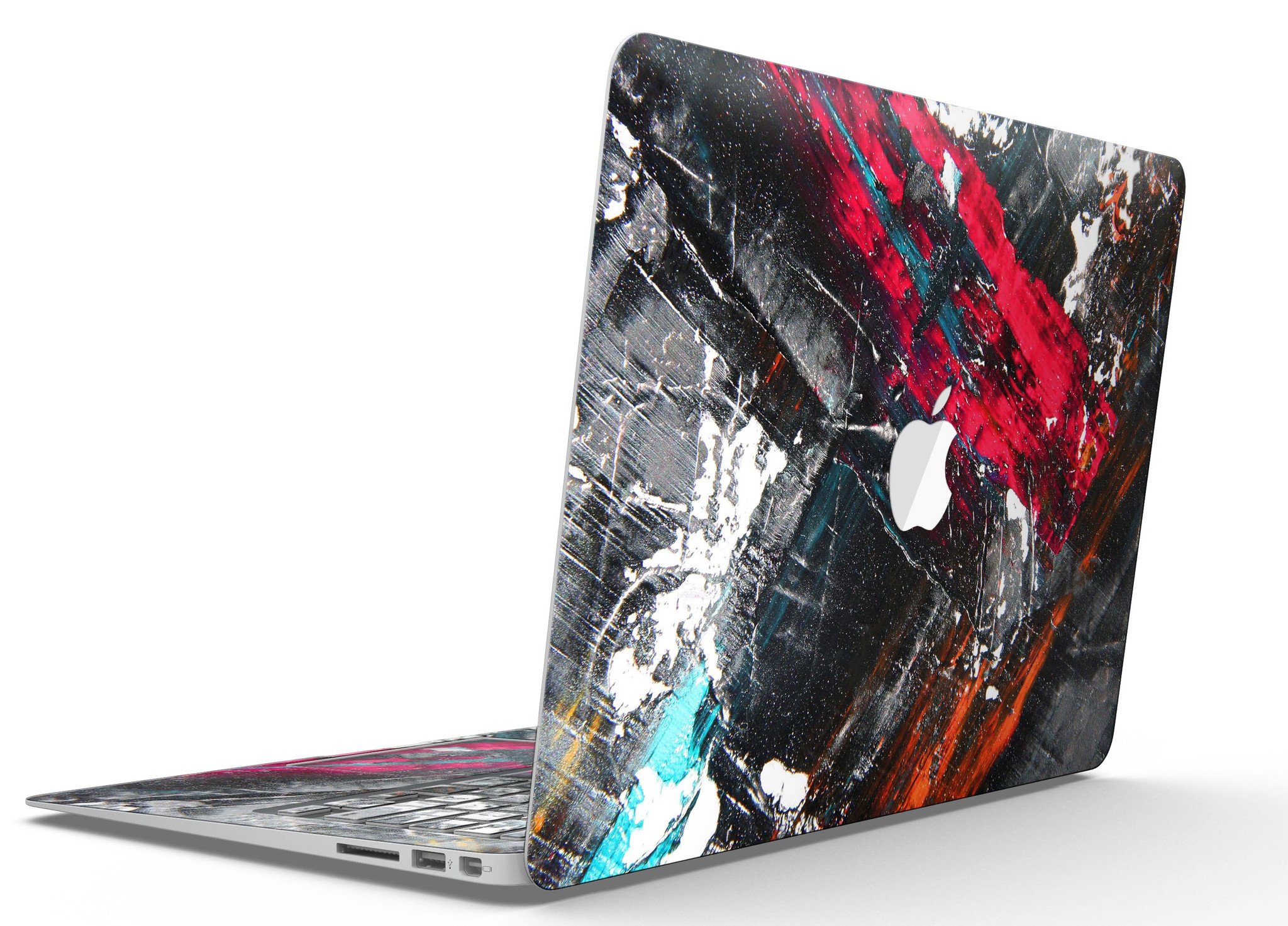 Abstract Grungy Oil Mess skin kit for MacBook Air, showcasing a unique design that adds style and protection.