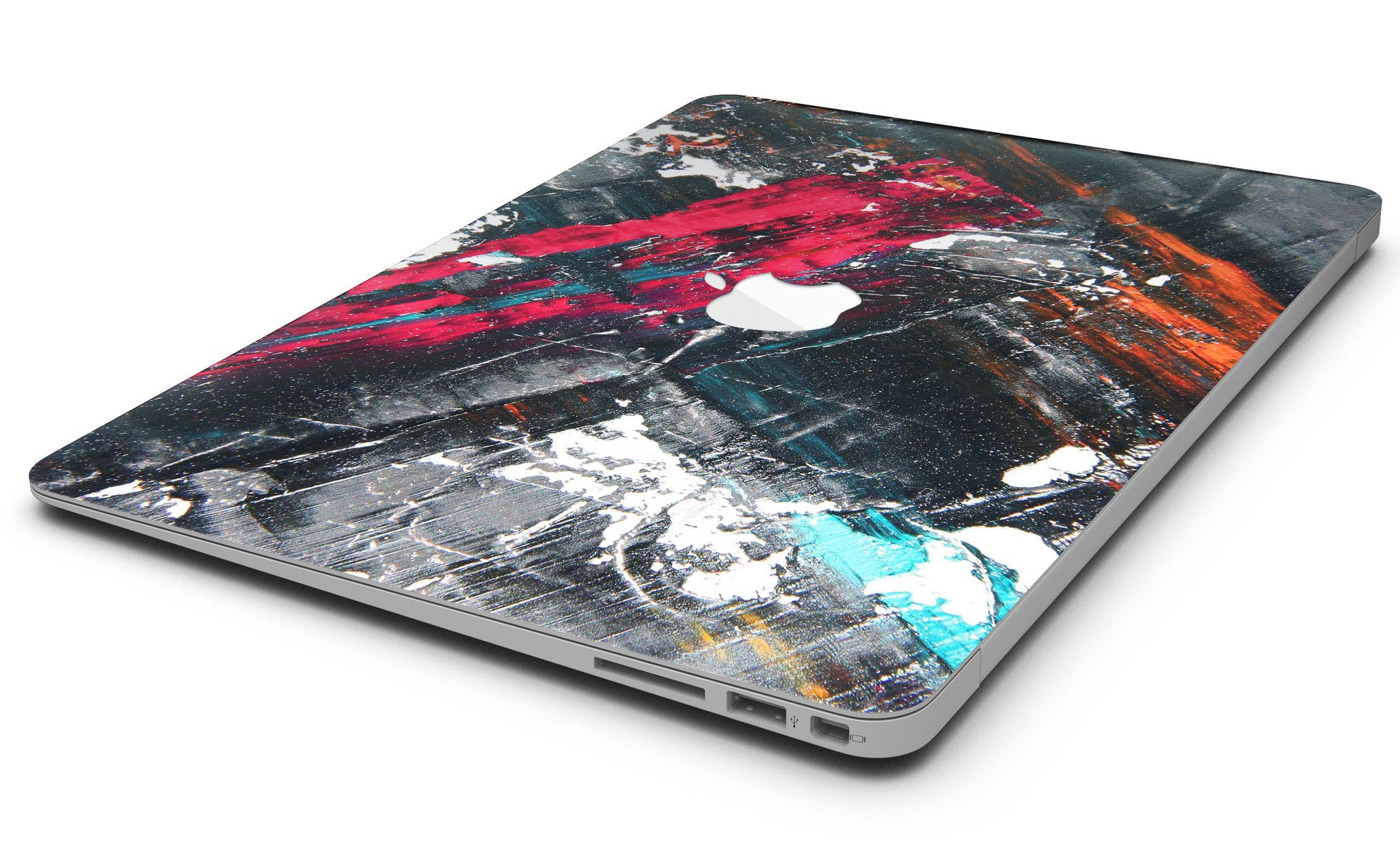 Abstract Grungy Oil Mess skin kit for MacBook Air, showcasing a unique design that adds style and protection.