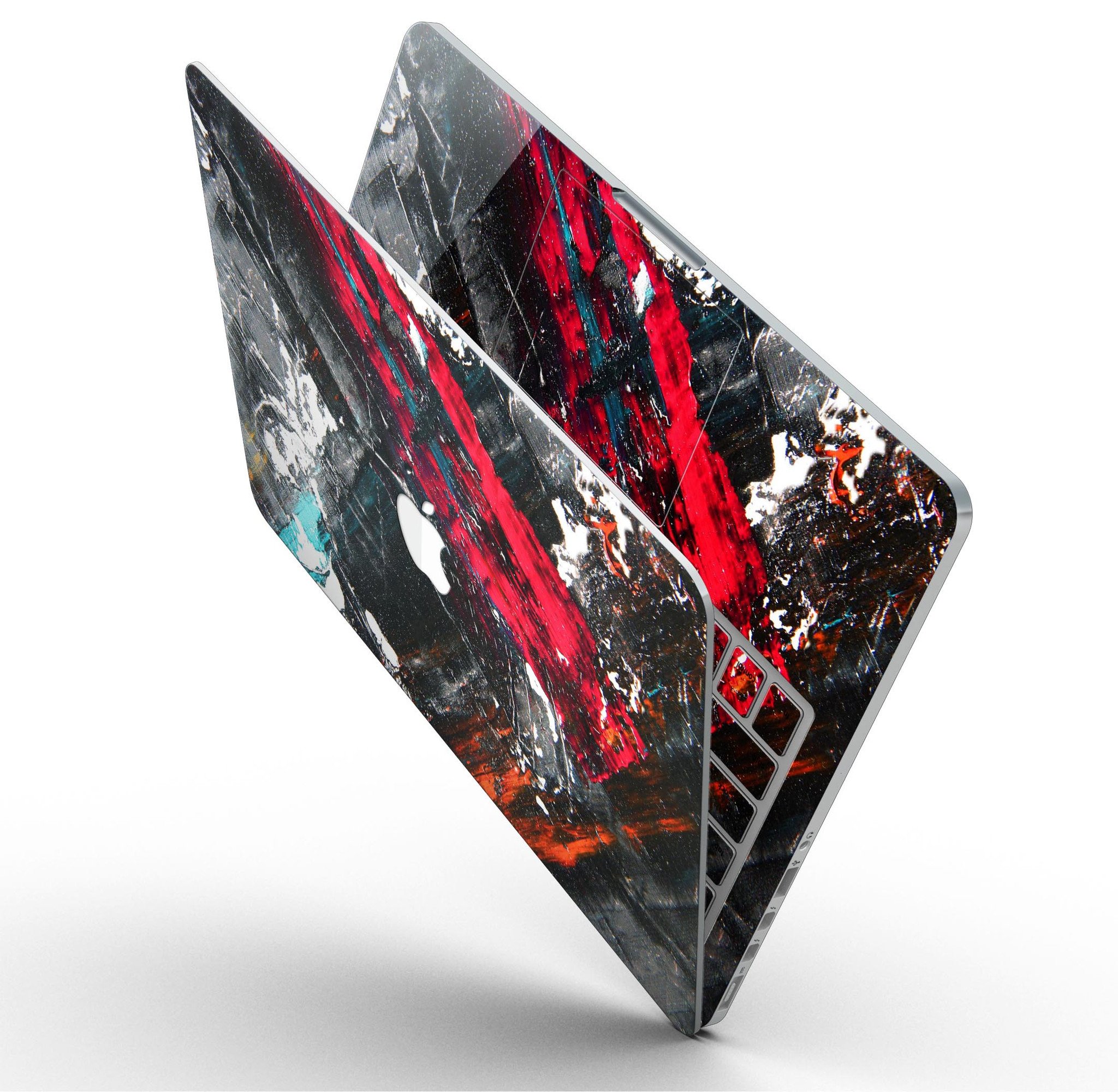 Abstract Grungy Oil Mess skin for MacBook Pro with Retina Display, showcasing a stylish design that protects the device.