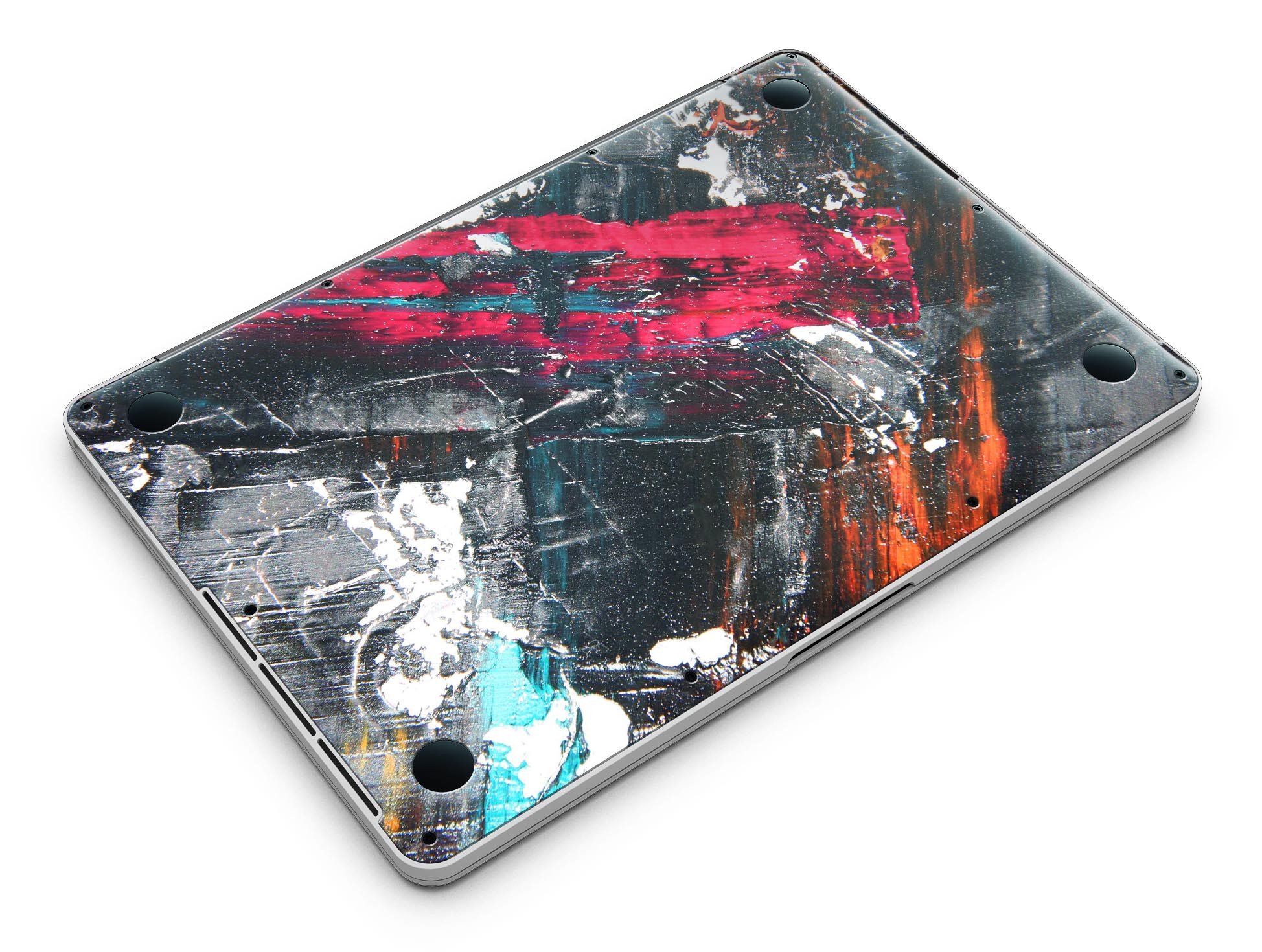 Abstract Grungy Oil Mess skin for MacBook Pro with Retina Display, showcasing a stylish design that protects the device.