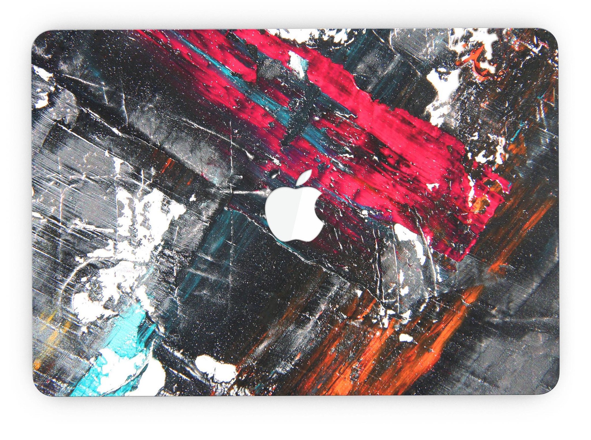 Abstract Grungy Oil Mess skin for MacBook Pro with Retina Display, showcasing a stylish design that protects the device.