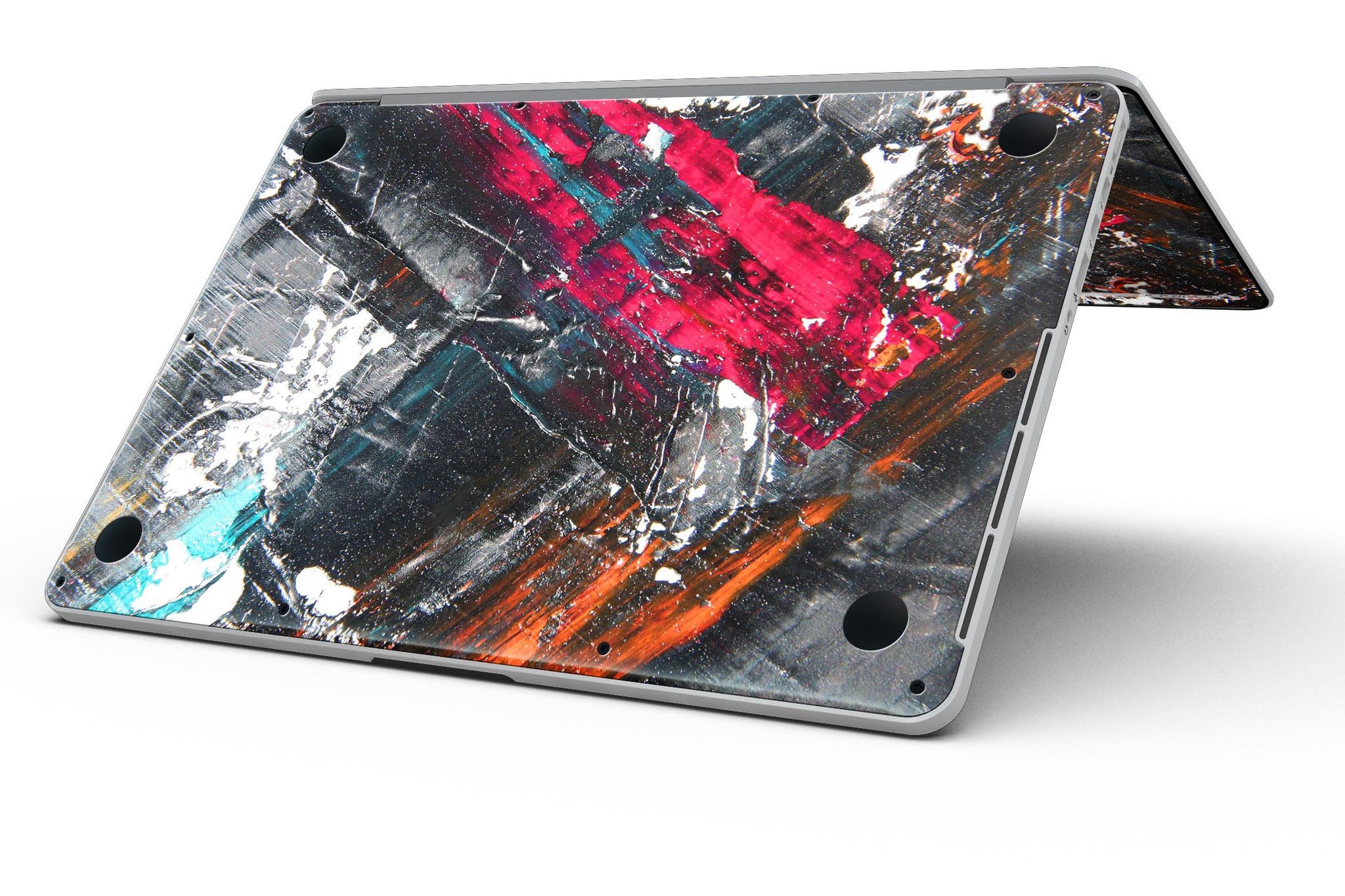 Abstract Grungy Oil Mess skin for MacBook Pro with Retina Display, showcasing a stylish design that protects the device.