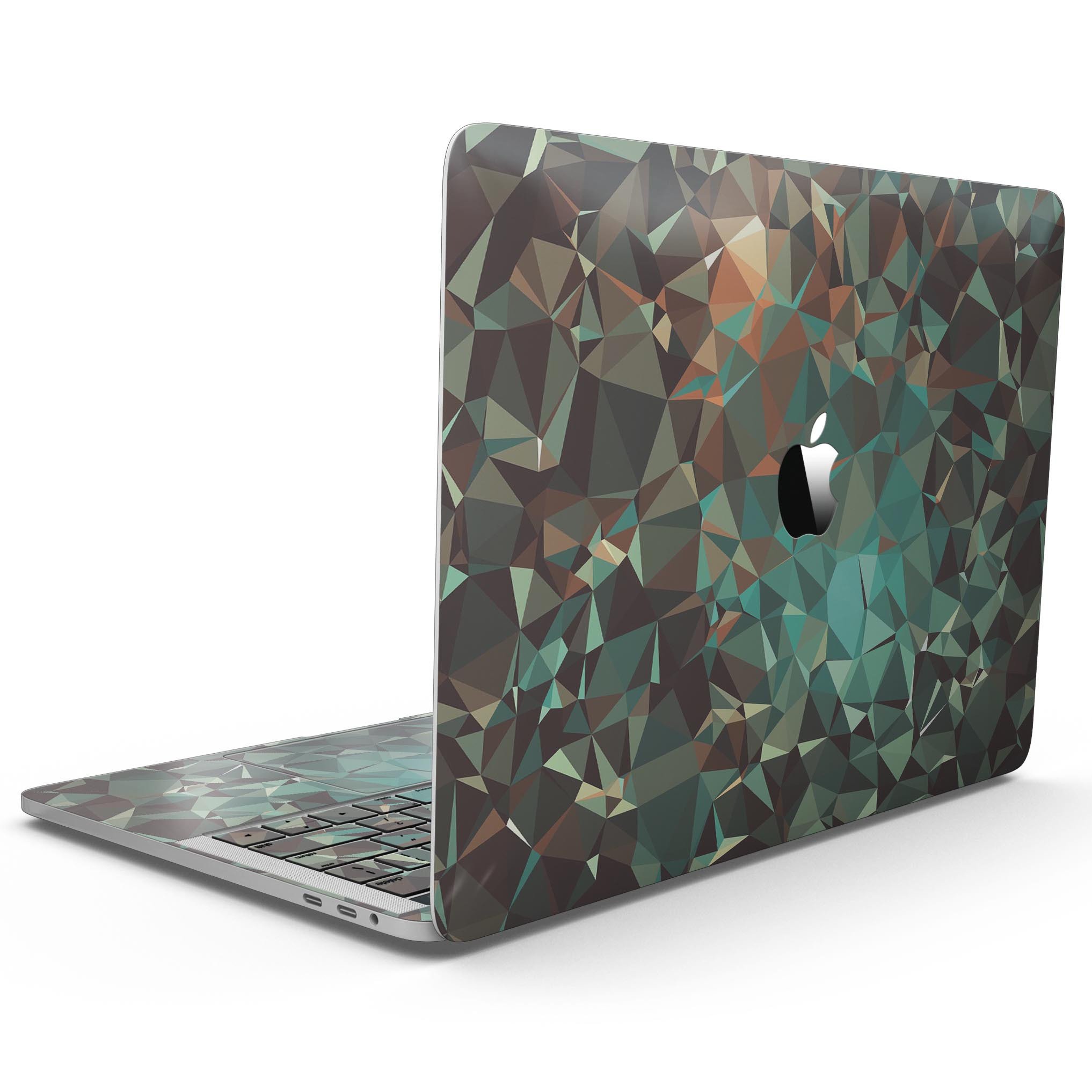 Abstract MultiColor Geometric Shapes Pattern skin for MacBook Pro with Touch Bar, showcasing vibrant colors and geometric designs.