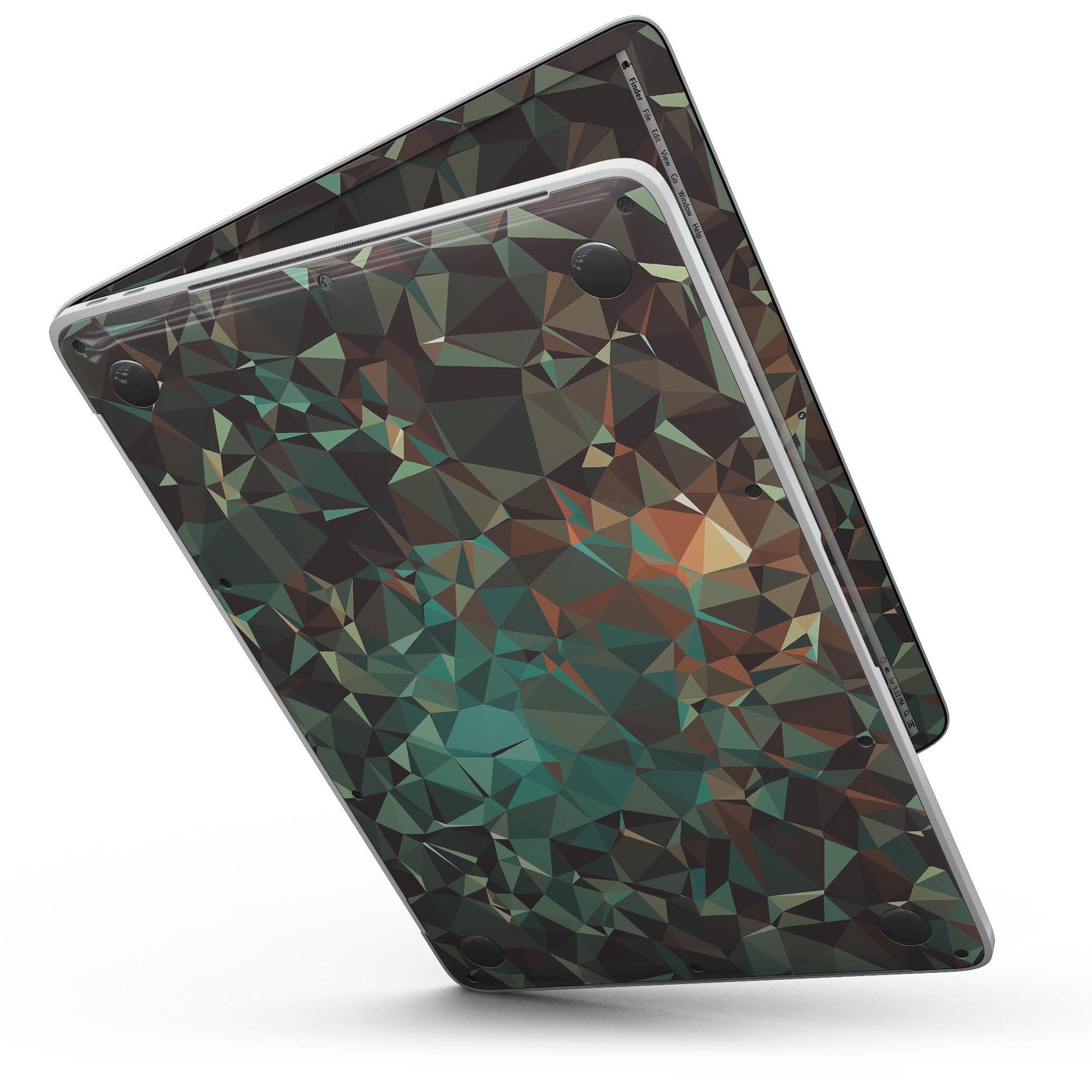 Abstract MultiColor Geometric Shapes Pattern skin for MacBook Pro with Touch Bar, showcasing vibrant colors and geometric designs.