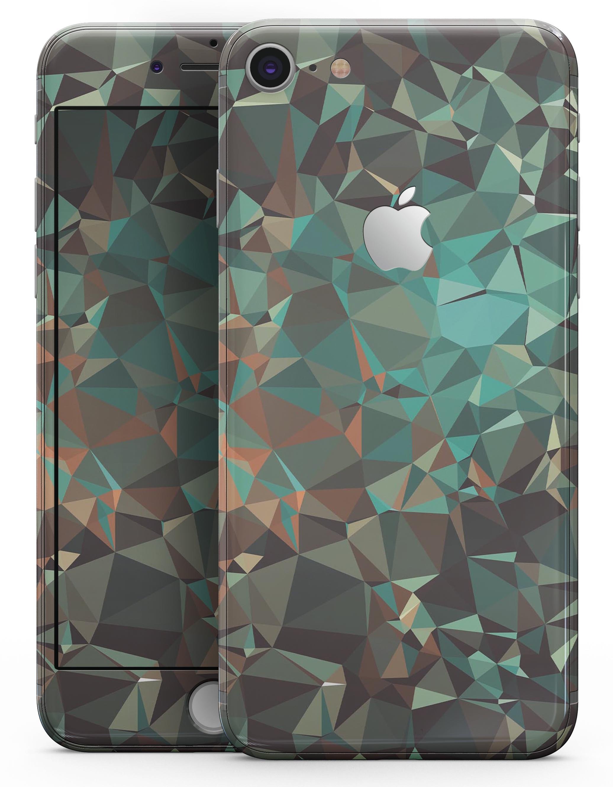 Abstract MultiColor Geometric Shapes Pattern skin for iPhone 8 and 8 Plus, showcasing vibrant colors and geometric designs.