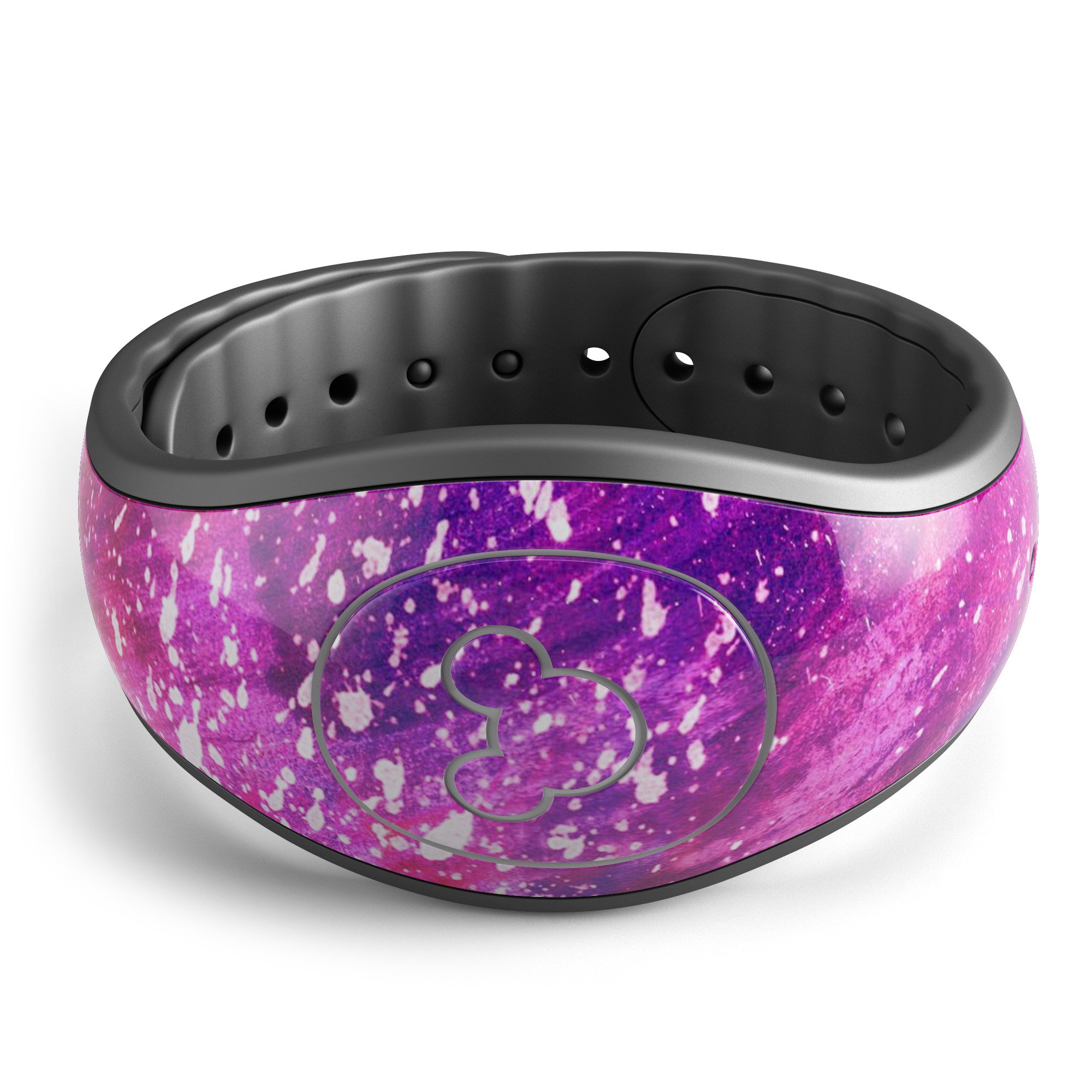 Colorful Abstract Neon Paint Explosion skin wrap for Disney Magic Band, showcasing vibrant colors and intricate design.