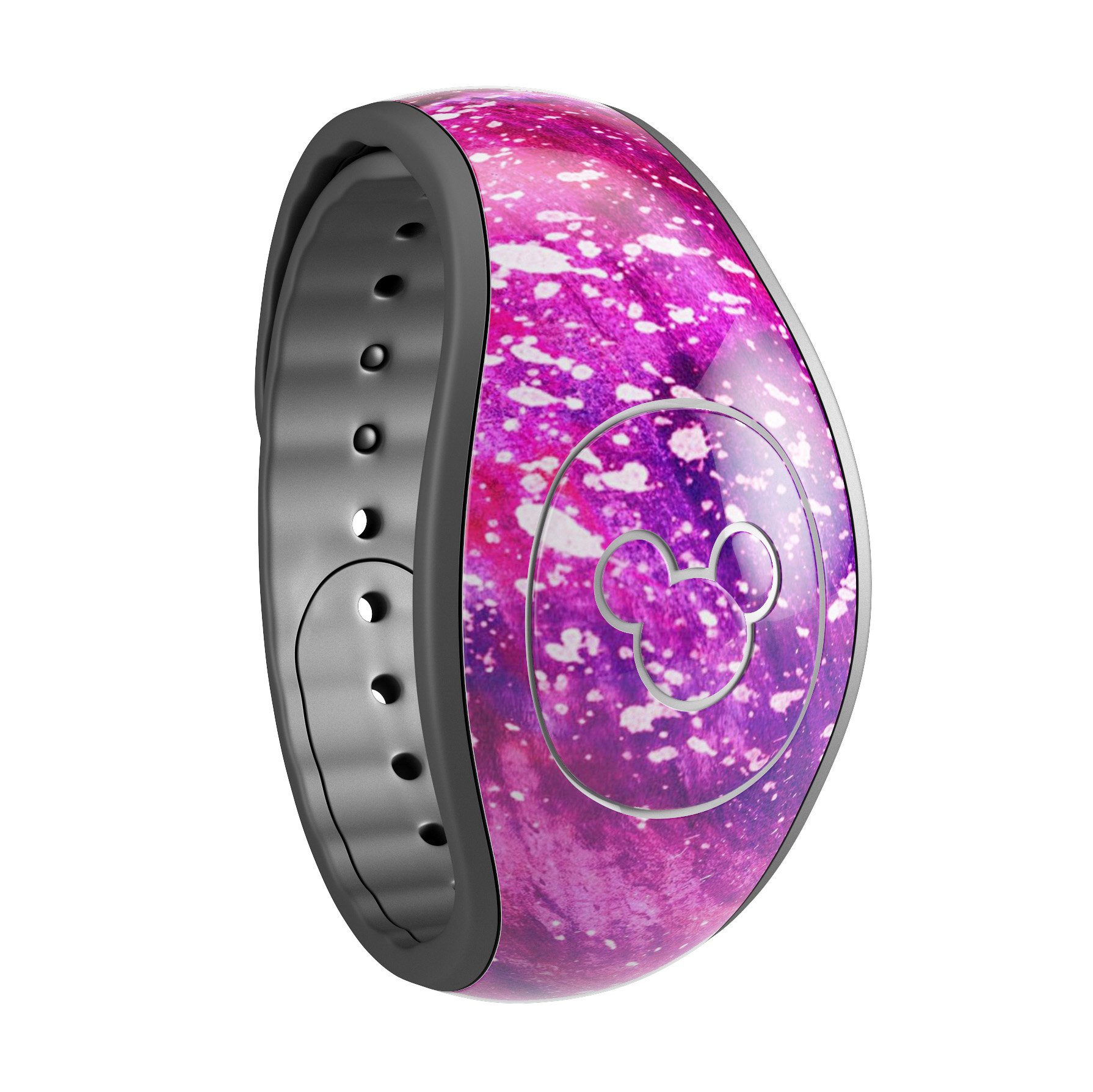 Colorful Abstract Neon Paint Explosion skin wrap for Disney Magic Band, showcasing vibrant colors and intricate design.