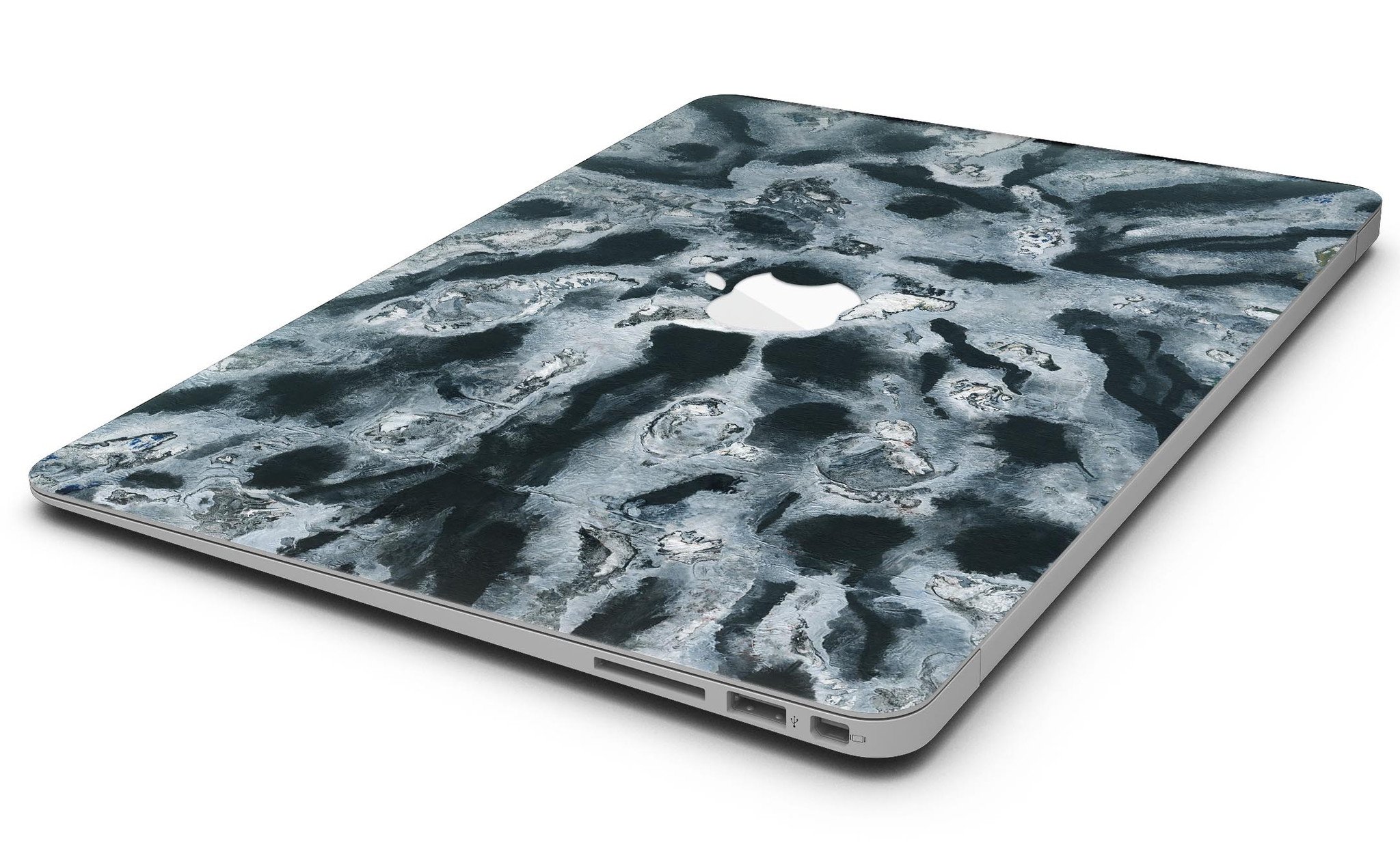 Abstract Paint v4 skin kit for MacBook Air, showcasing vibrant colors and unique design on a sleek device.