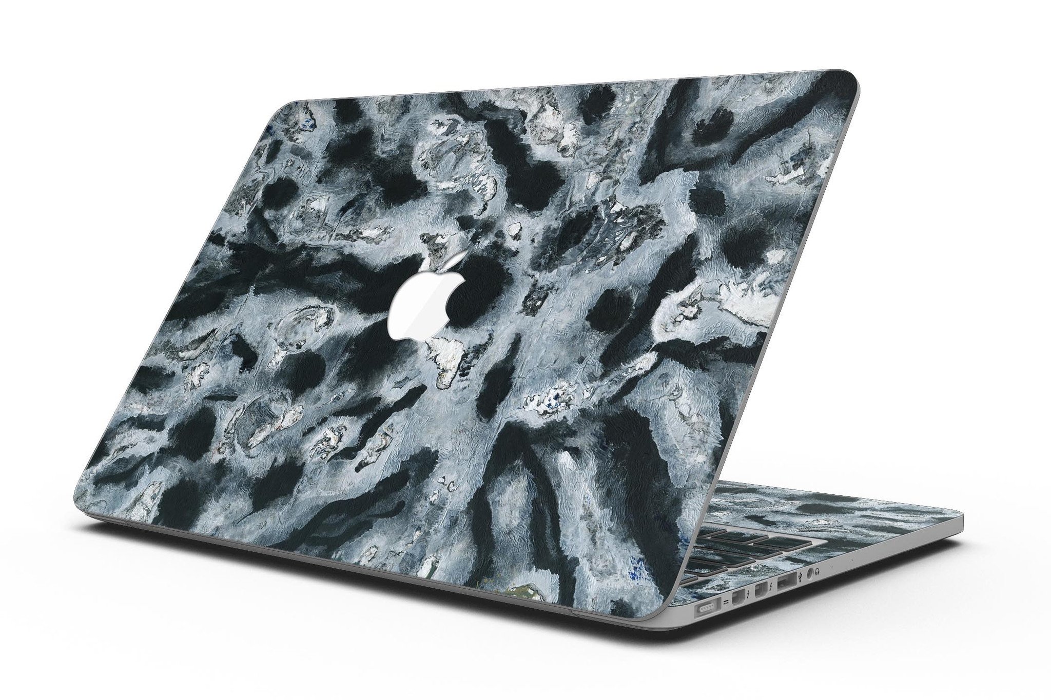 Abstract Paint v4 skin for MacBook Pro with Retina Display, showcasing vibrant colors and a sleek design.