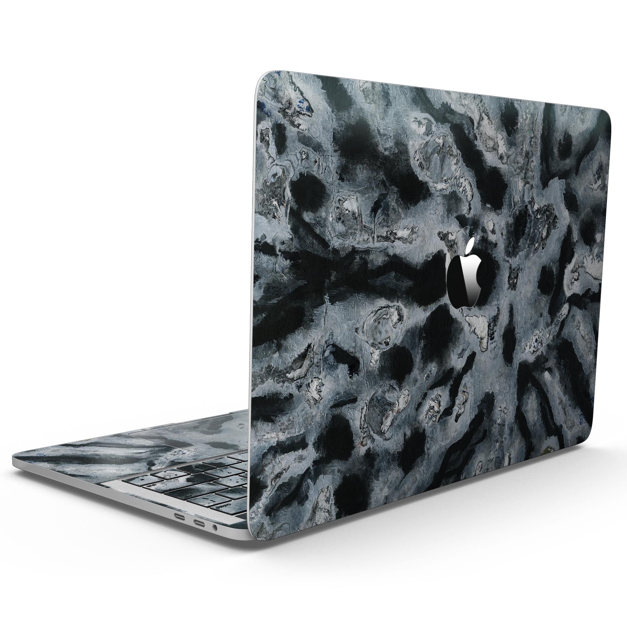 Abstract Paint v4 skin kit for MacBook Pro with Touch Bar, showcasing vibrant colors and unique design.