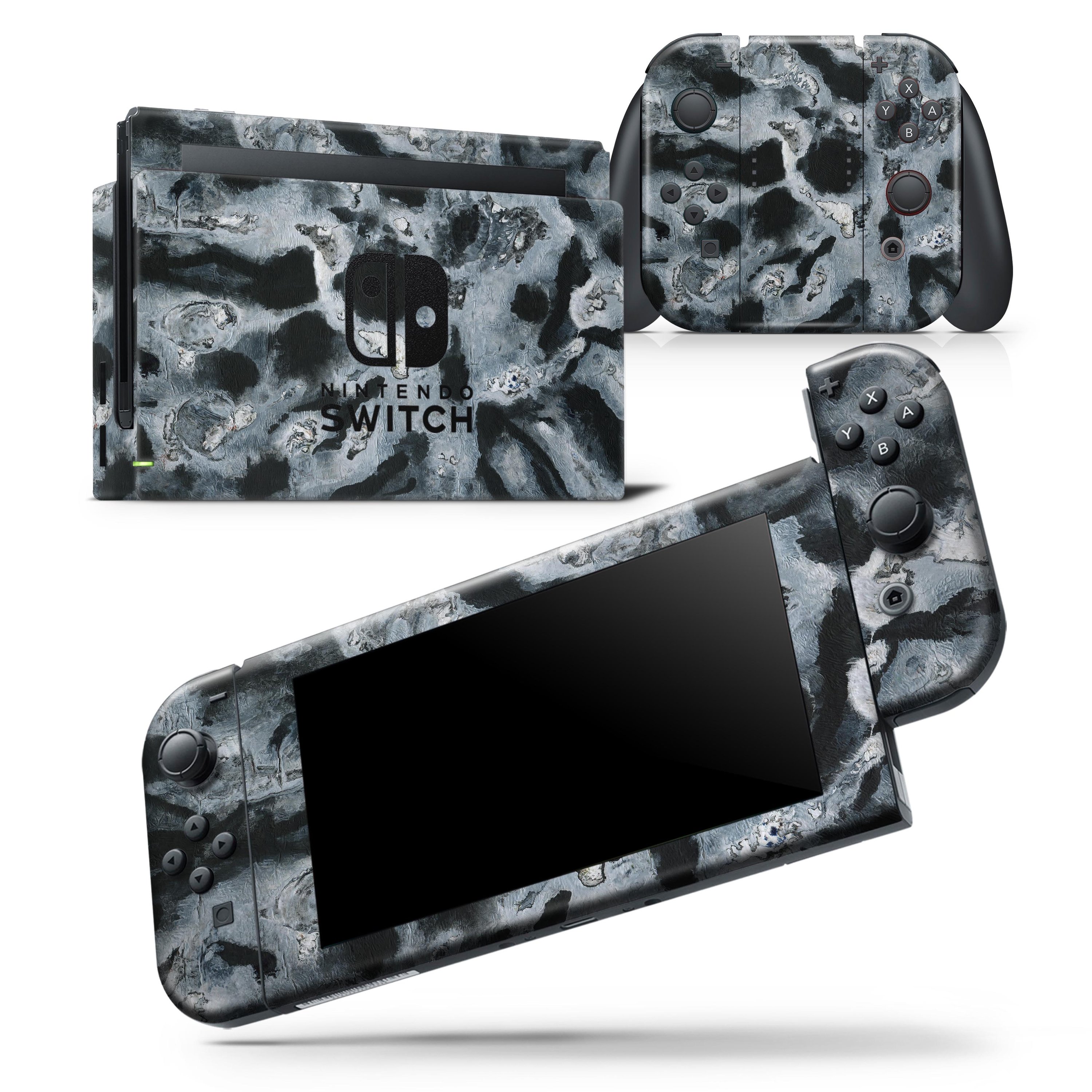 Abstract Paint v4 skin wrap decal for Nintendo Switch Lite, showcasing vibrant colors and a sleek design that fits perfectly on the console.